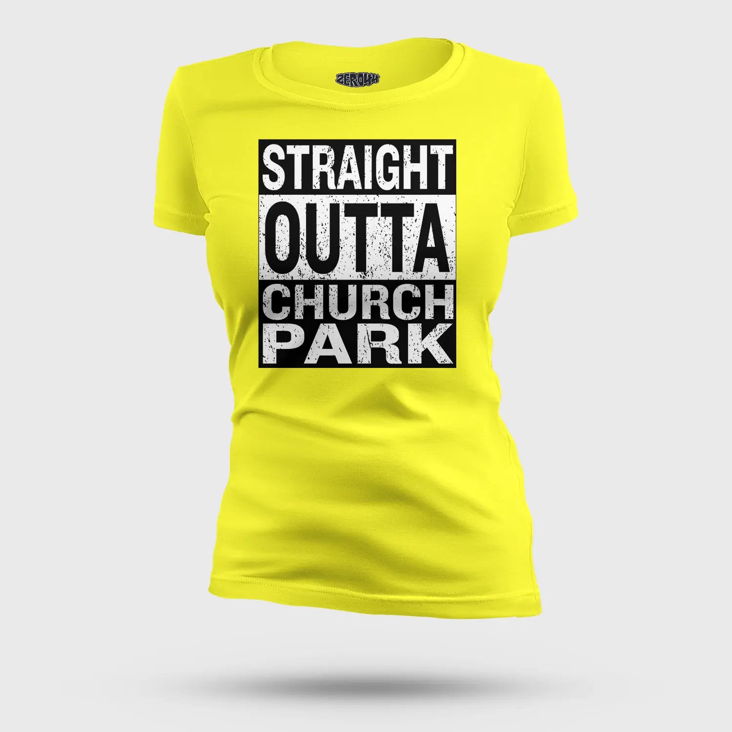 Straight Outta Church Park Women's T-Shirt in New Yellow Color