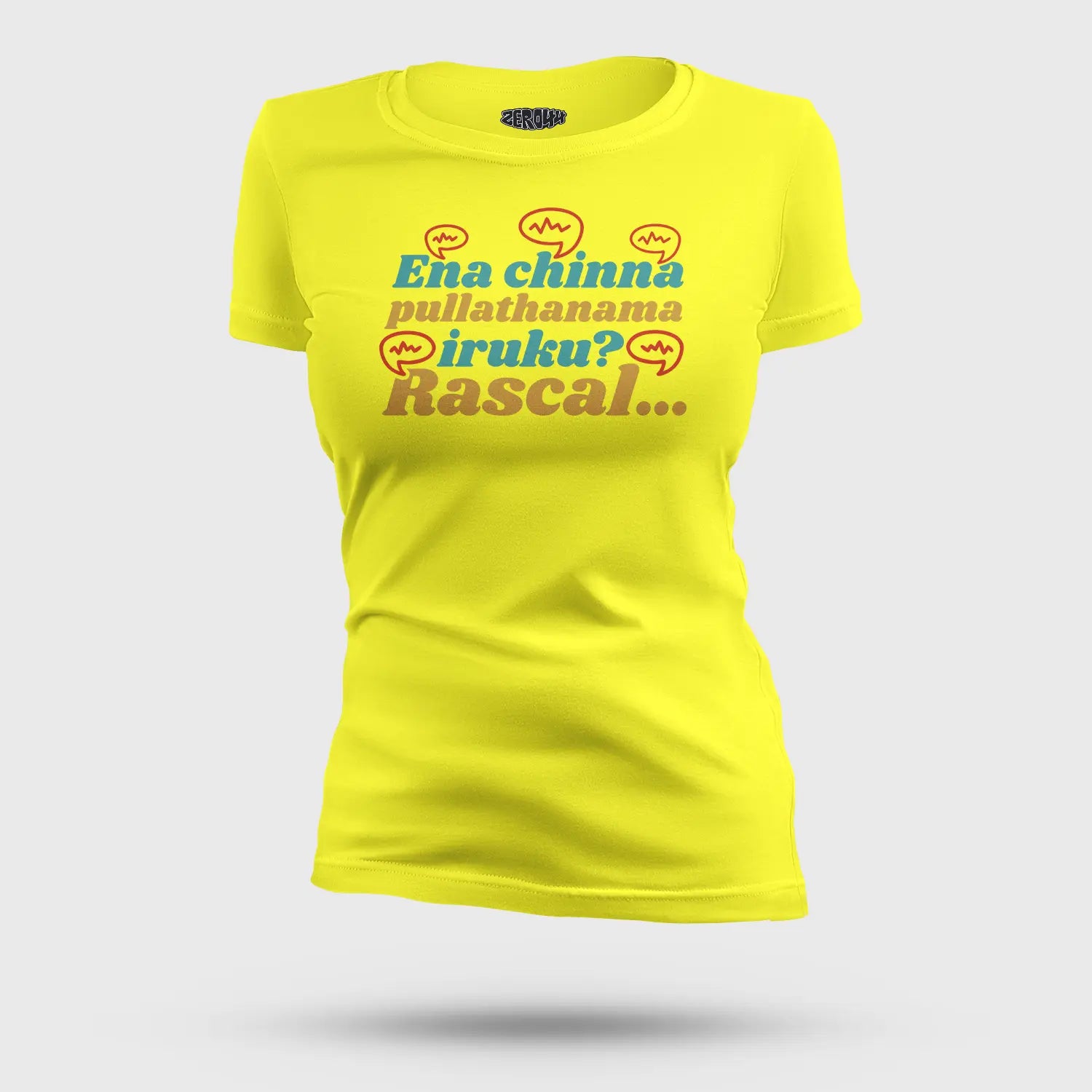 Ena Chinna Pulla Thanama Iruku Rascal Women's T-Shirt in New Yellow Color
