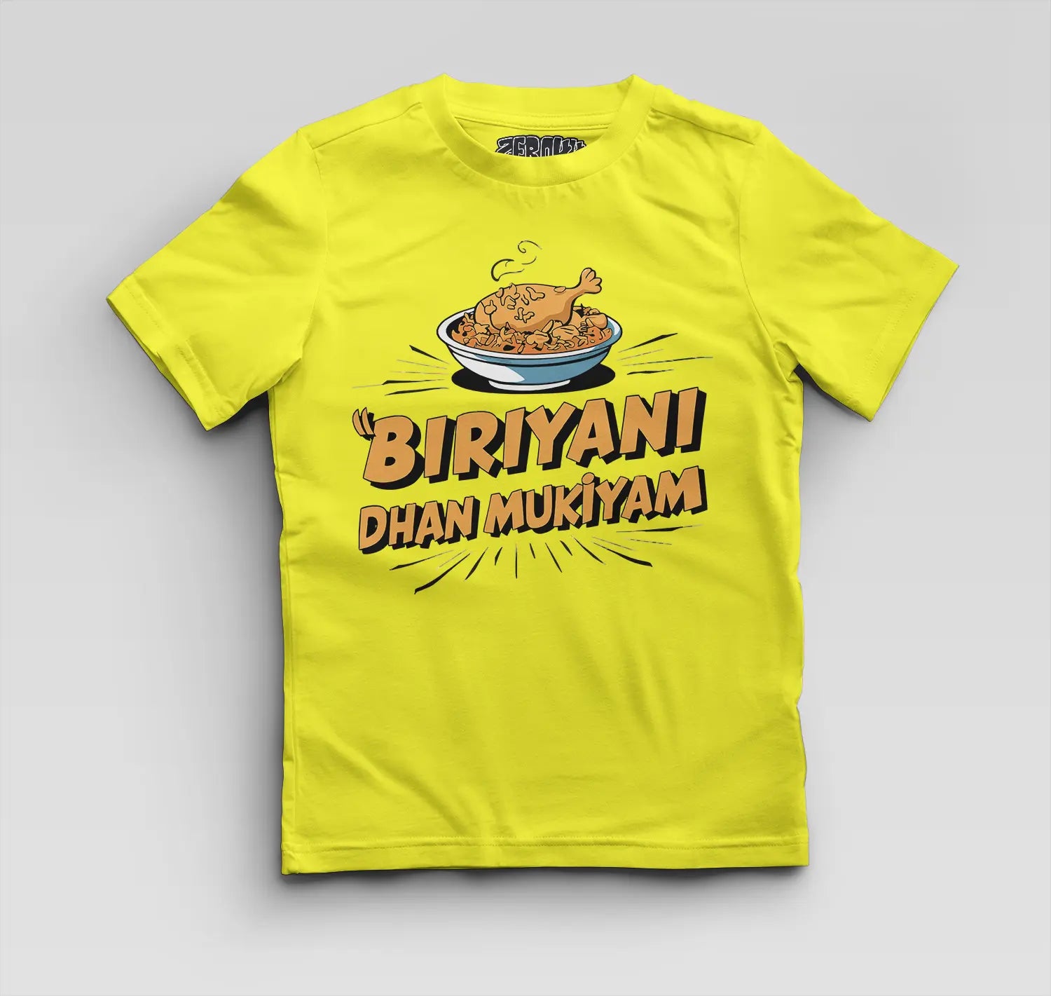 Biriyani Dhan Mukiyam Boys Round Neck T-Shirt in New Yellow Color