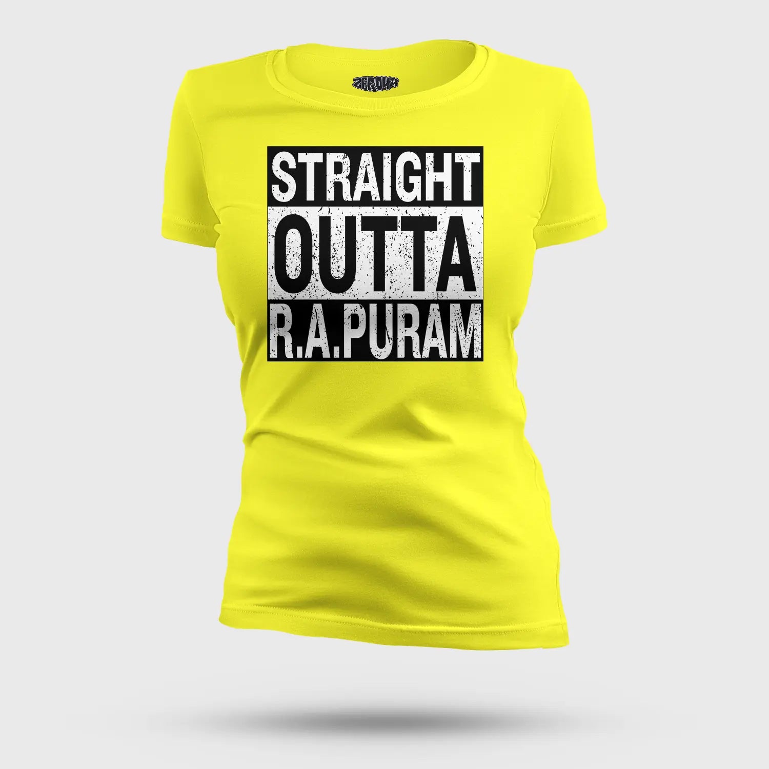 Straight Outta R.a Puram Women's T-Shirt in New Yellow Color