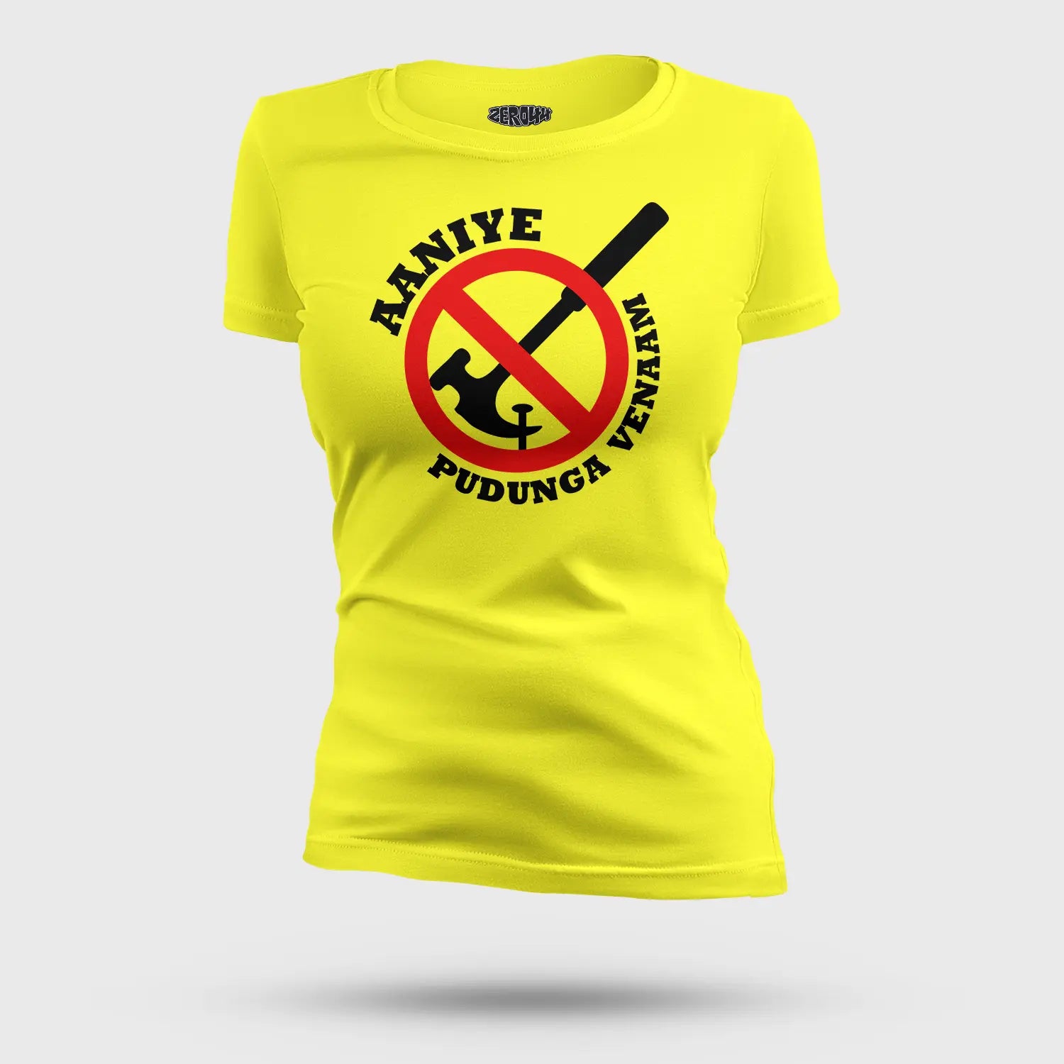 Aaniye Pudunga Venaam Women's T-Shirt in New Yellow Color