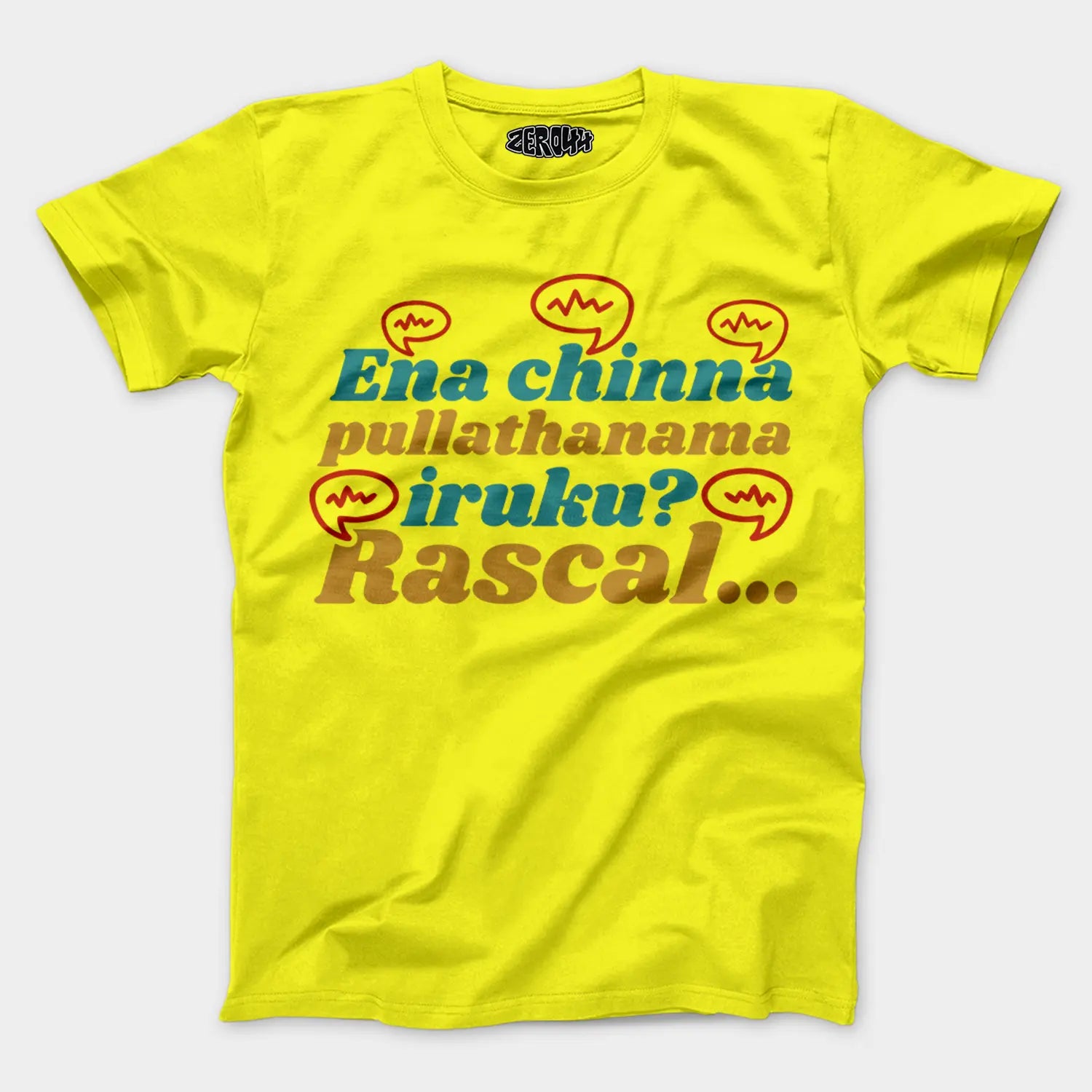 Ena Chinna Pulla Thanama Iruku Rascal Men/Unisex T-Shirt in New Yellow Color
