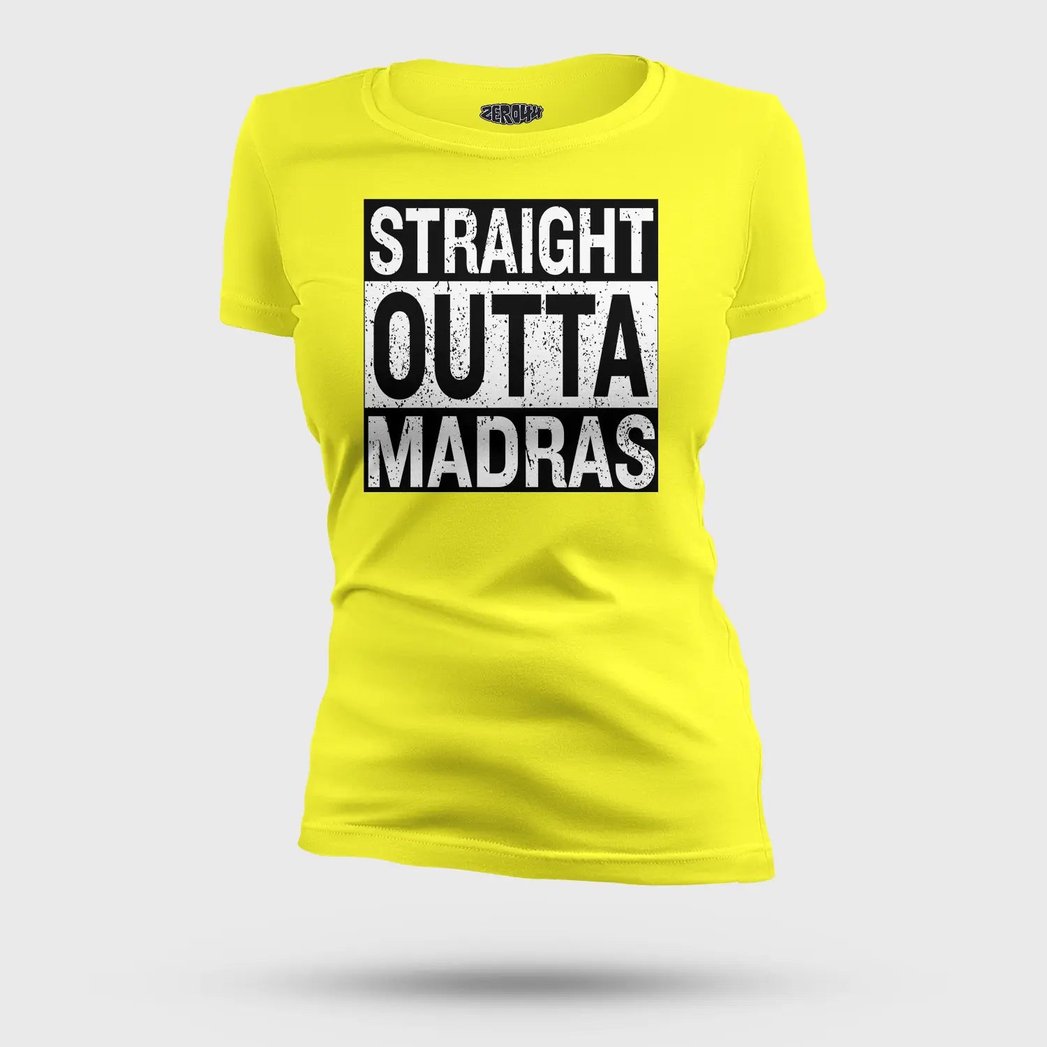 Straight Outta Madras Women's T-Shirt in New Yellow Color