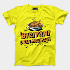 Biriyani Dhan Mukiyam Men/Unisex T-Shirt in New Yellow Color
