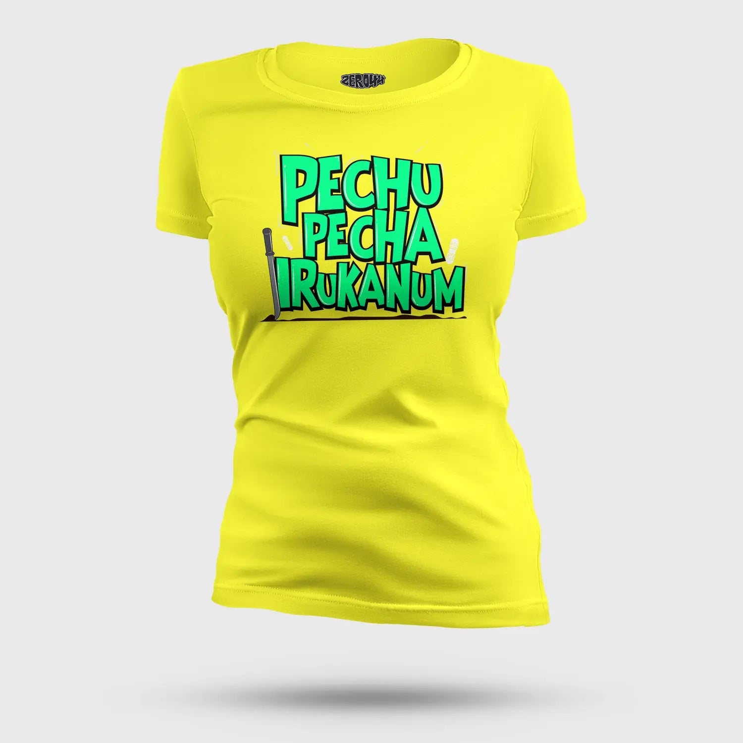 Pechu Pecha Irrukanum Women's T-Shirt in New Yellow Color