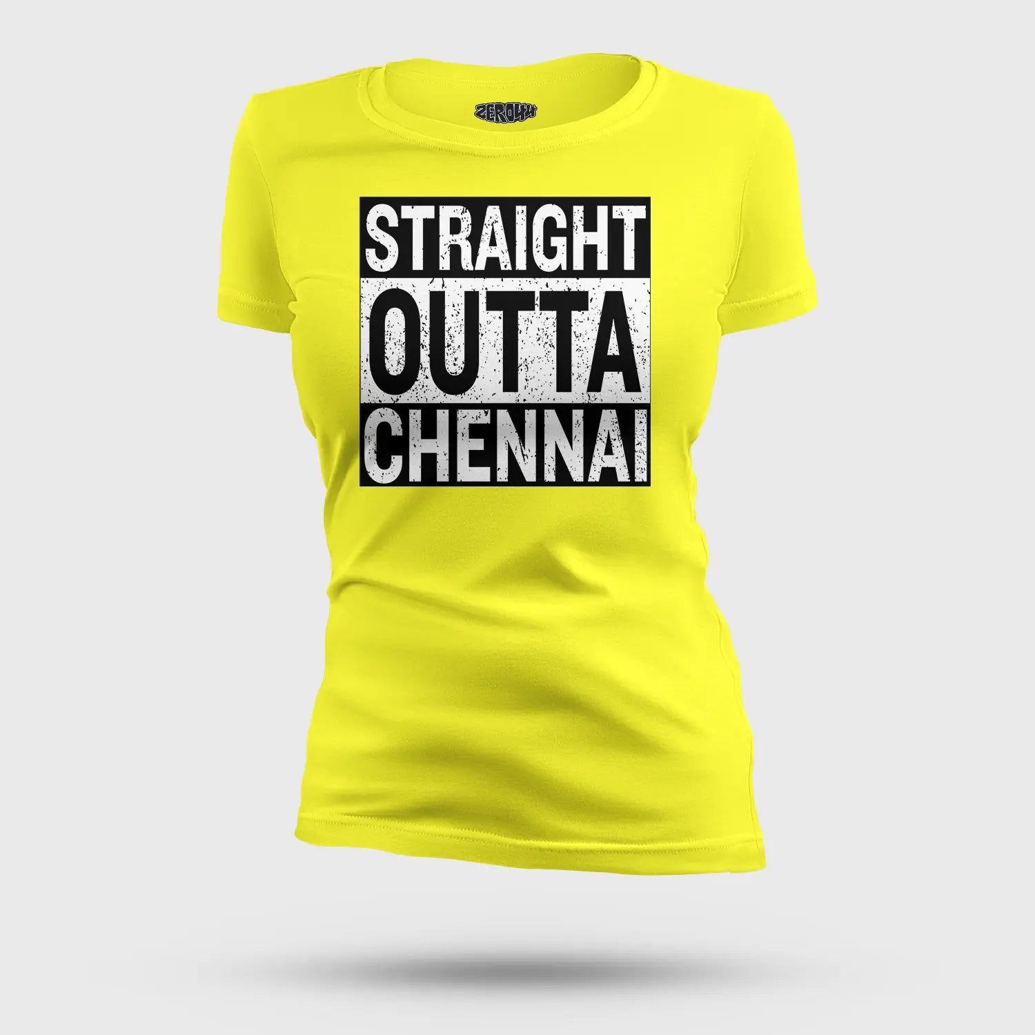 Straight Outta Chennai Women's T-Shirt in New Yellow Color