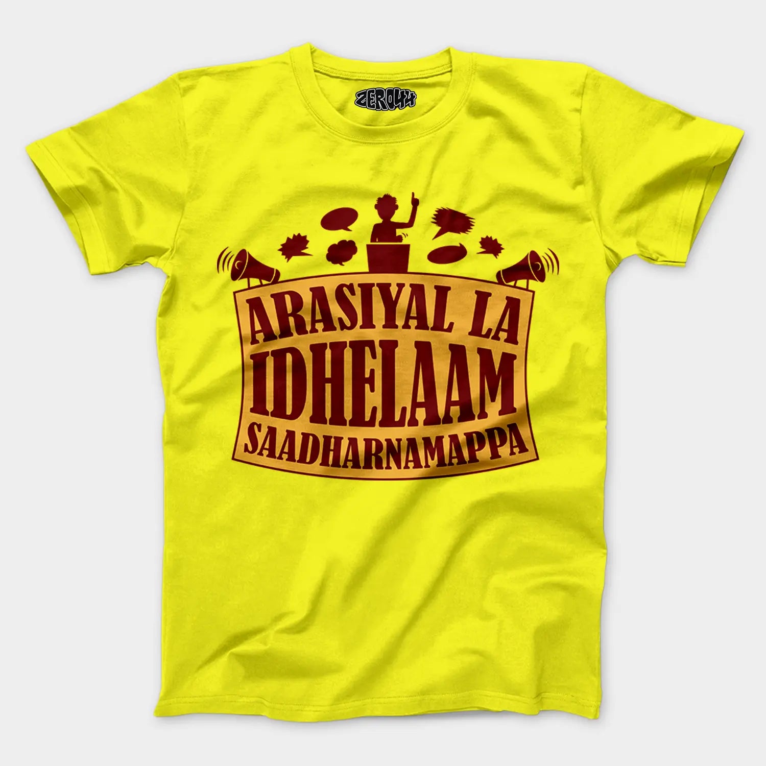 Arasiyal La Idhellam Saadharnamappa Men/Unisex T-Shirt in New Yellow Color