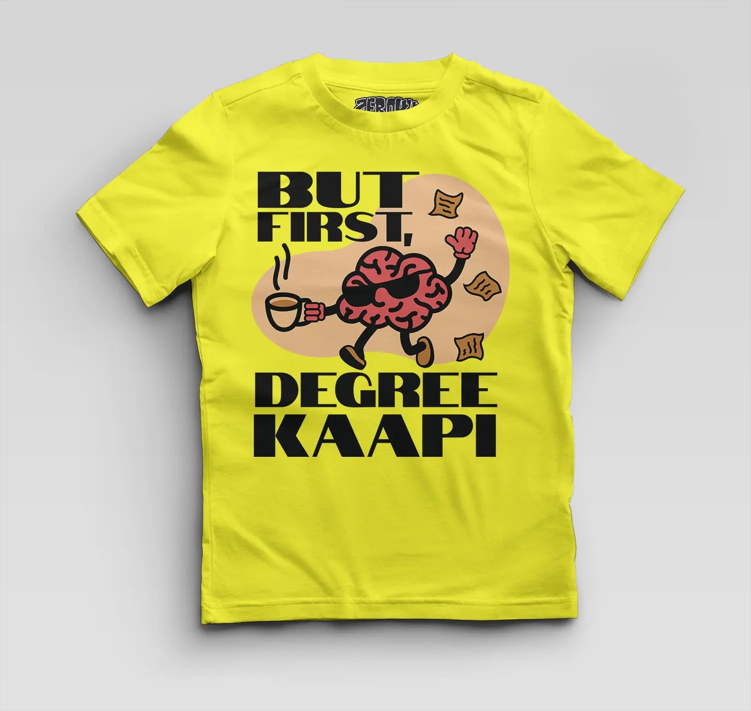 But First Degree Kaapi Boys Round Neck T-Shirt in New Yellow Color
