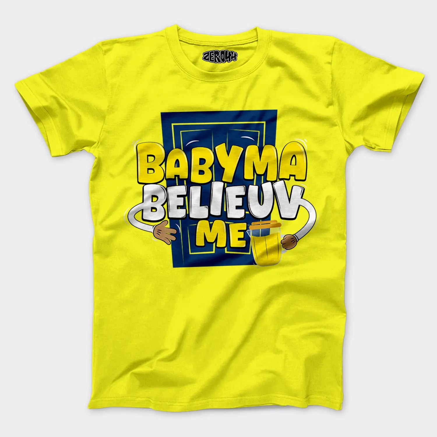 Babyma Belieuv Me Men/Unisex T-Shirt in New Yellow Color