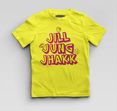Jill Jung Jhakk Boys Round Neck T-Shirt in New Yellow Color