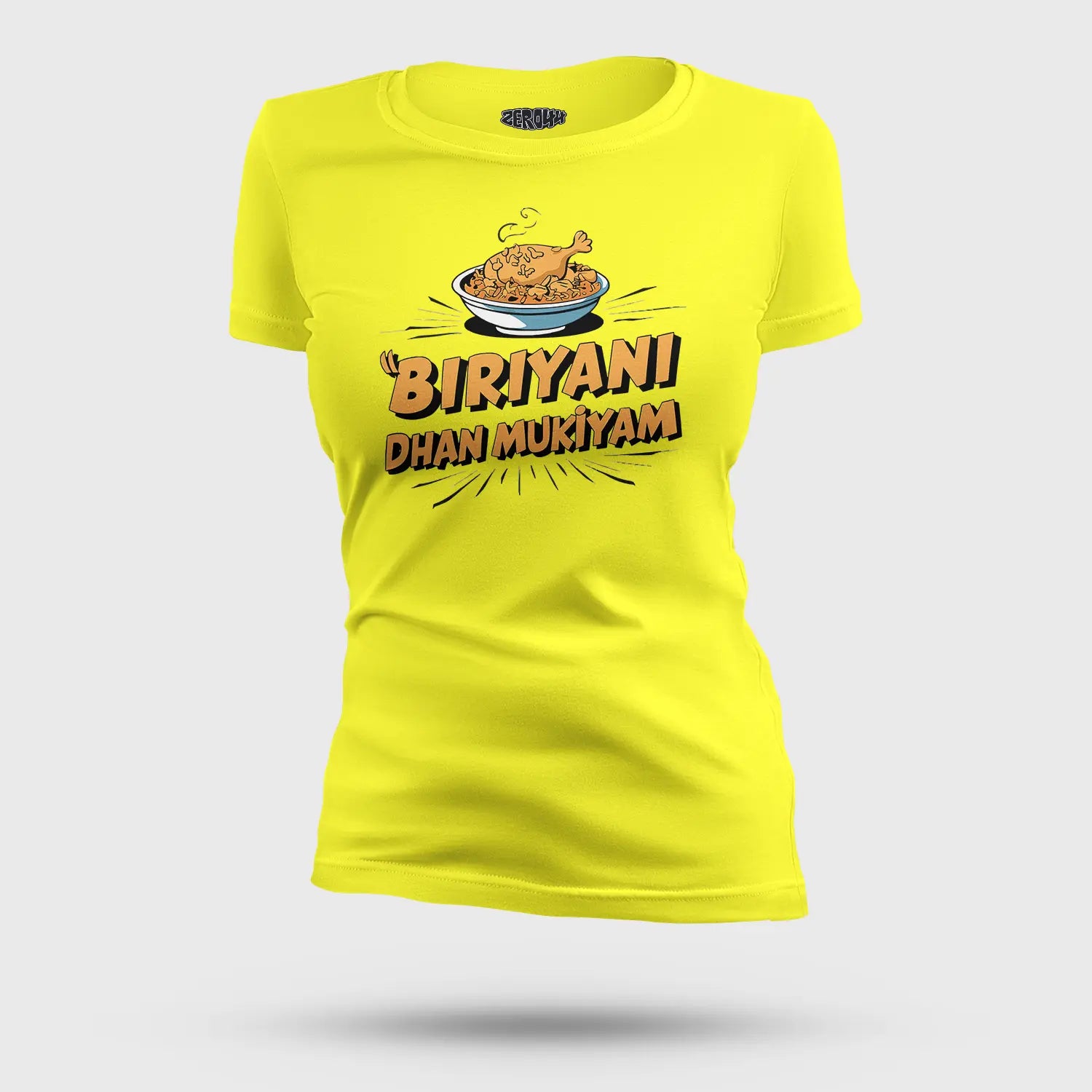 Biriyani Dhan Mukiyam Women's T-Shirt in New Yellow Color