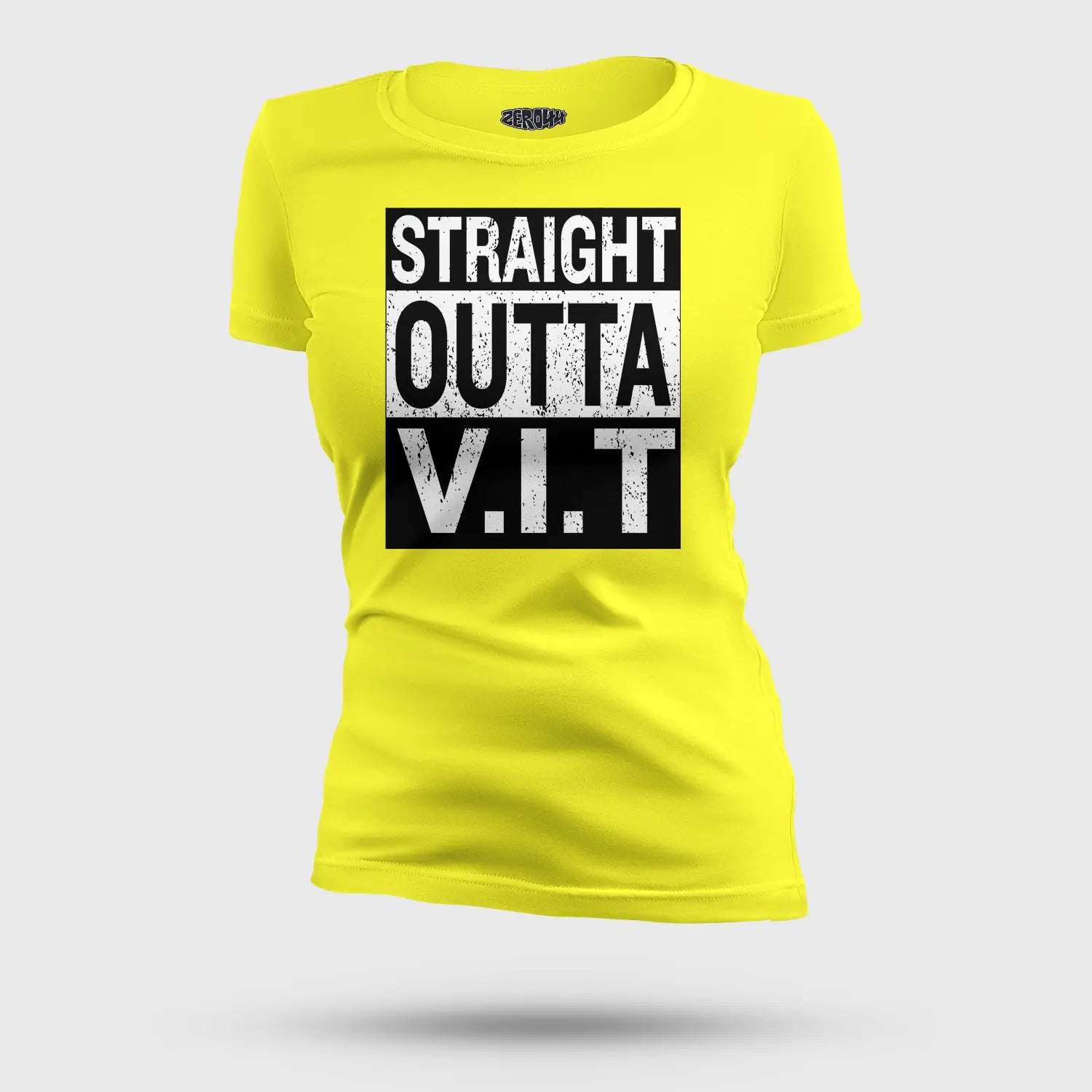 Straight Outta Vit Women's T-Shirt in New Yellow Color