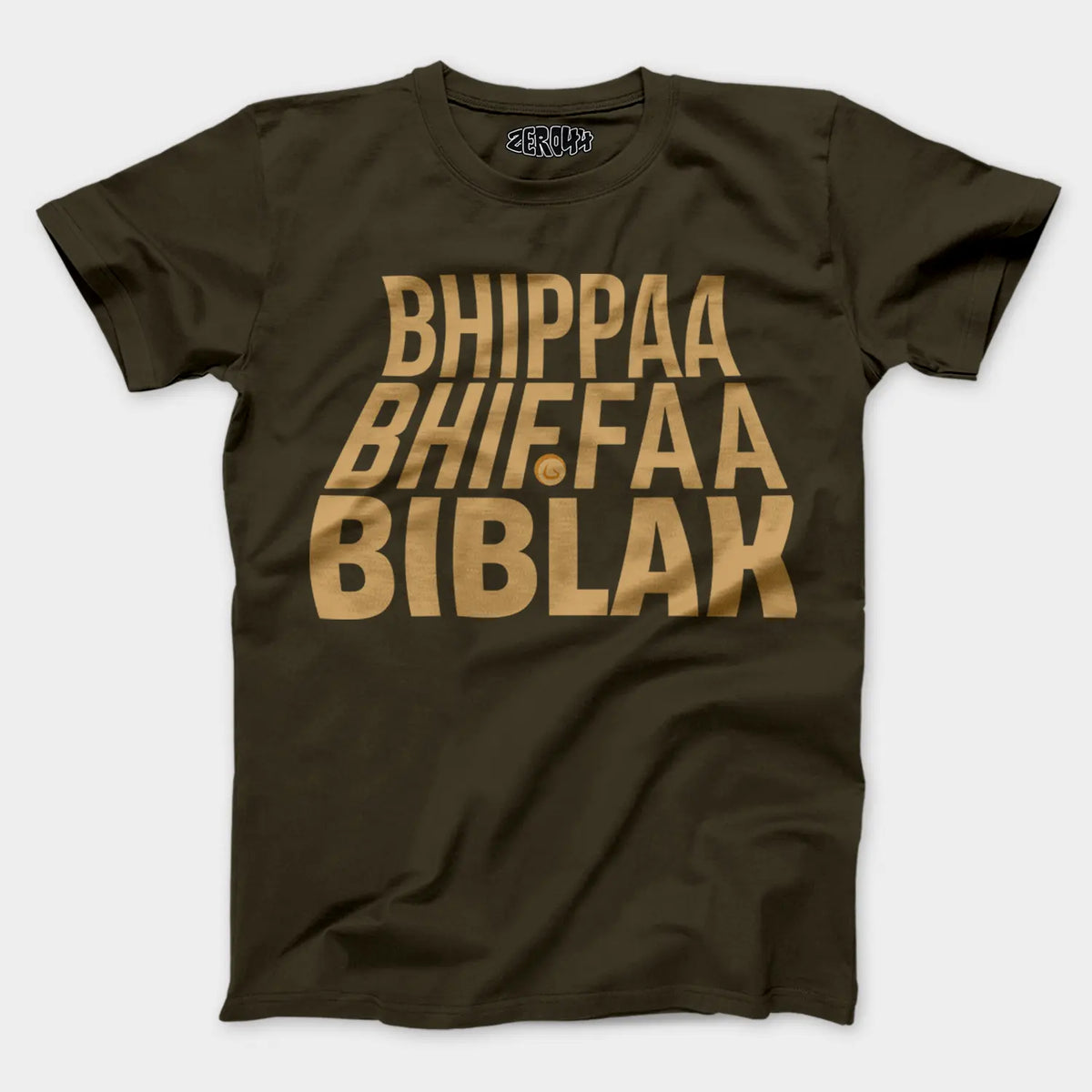 Bhippa Bhiffa Biblak Men/Unisex T-Shirt in Olive Green Color