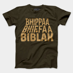 Bhippa Bhiffa Biblak Men/Unisex T-Shirt in Olive Green Color