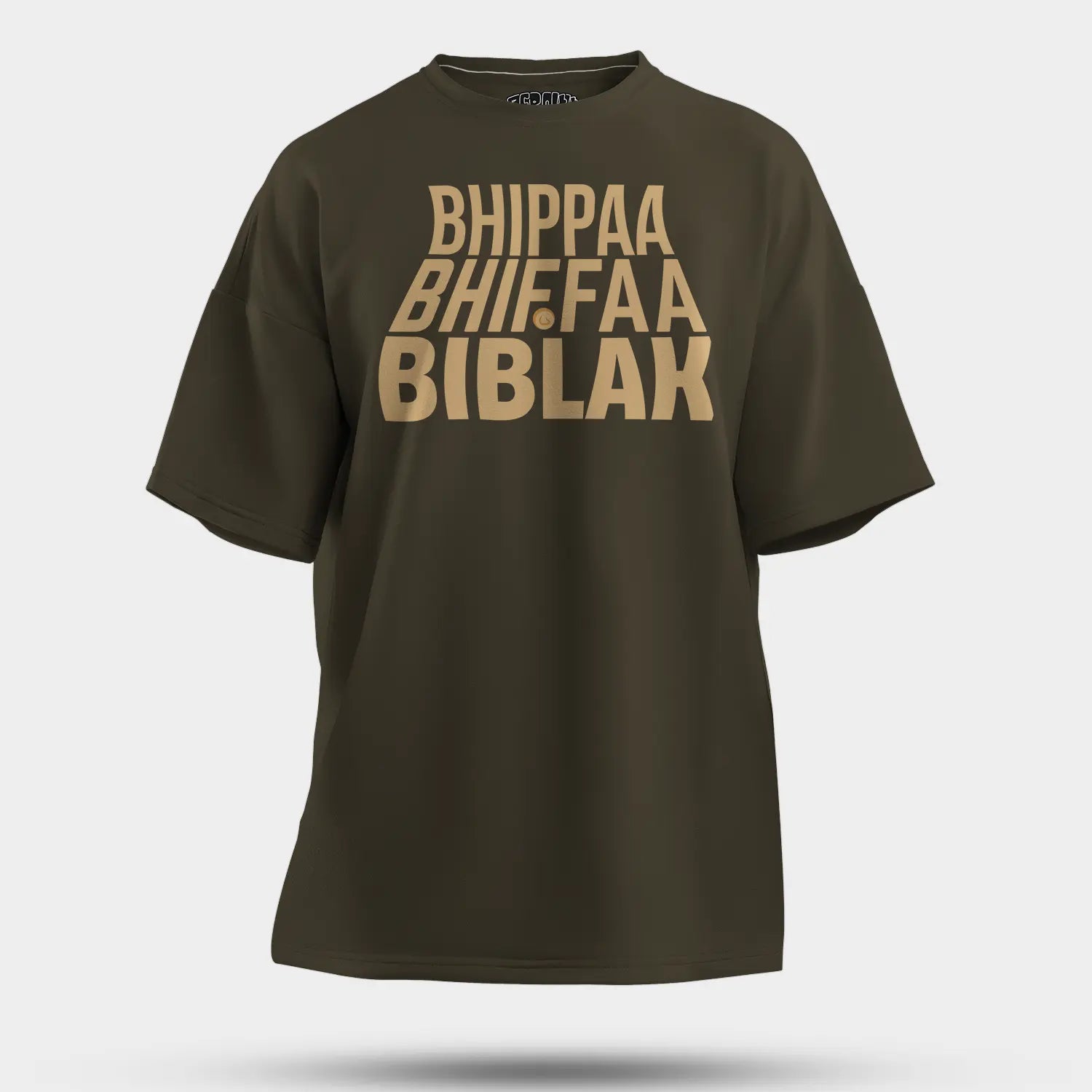 Bhippa Bhiffa Biblak Men/Unisex Oversized T-Shirt in Olive Green Color
