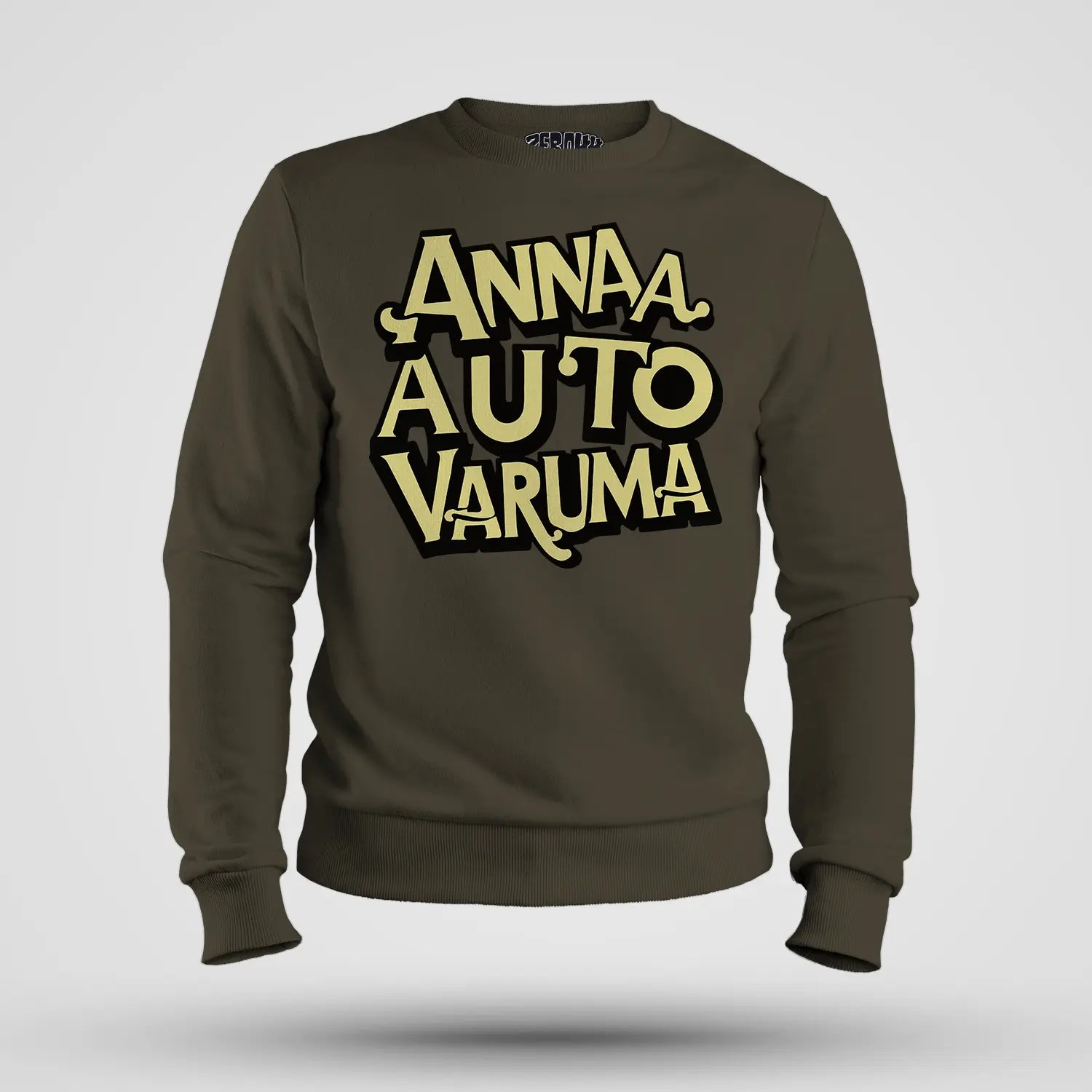 Anna Auto Varuma Men/Unisex Sweatshirt in Olive Green Color