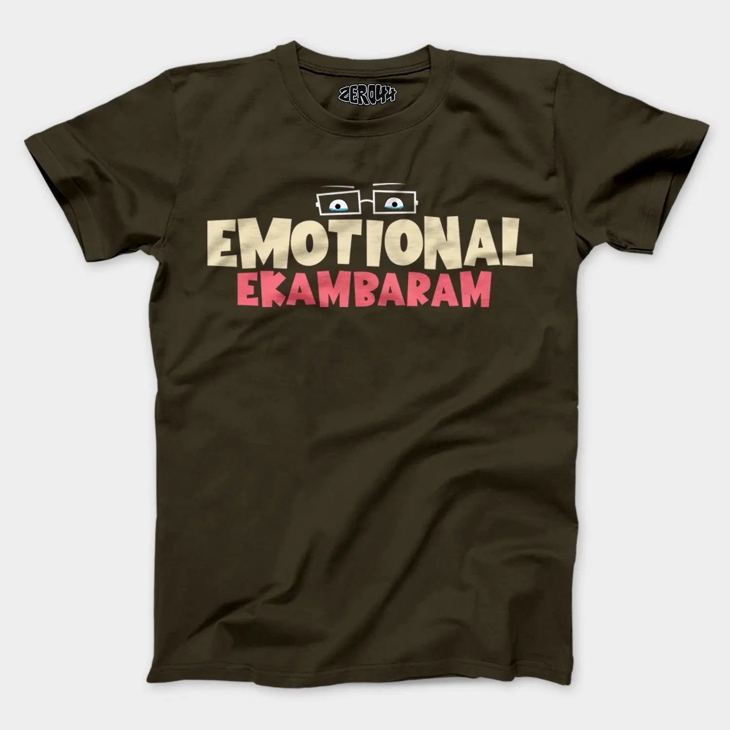 Emotional Ekambaram Men/Unisex T-Shirt in Olive Green Color