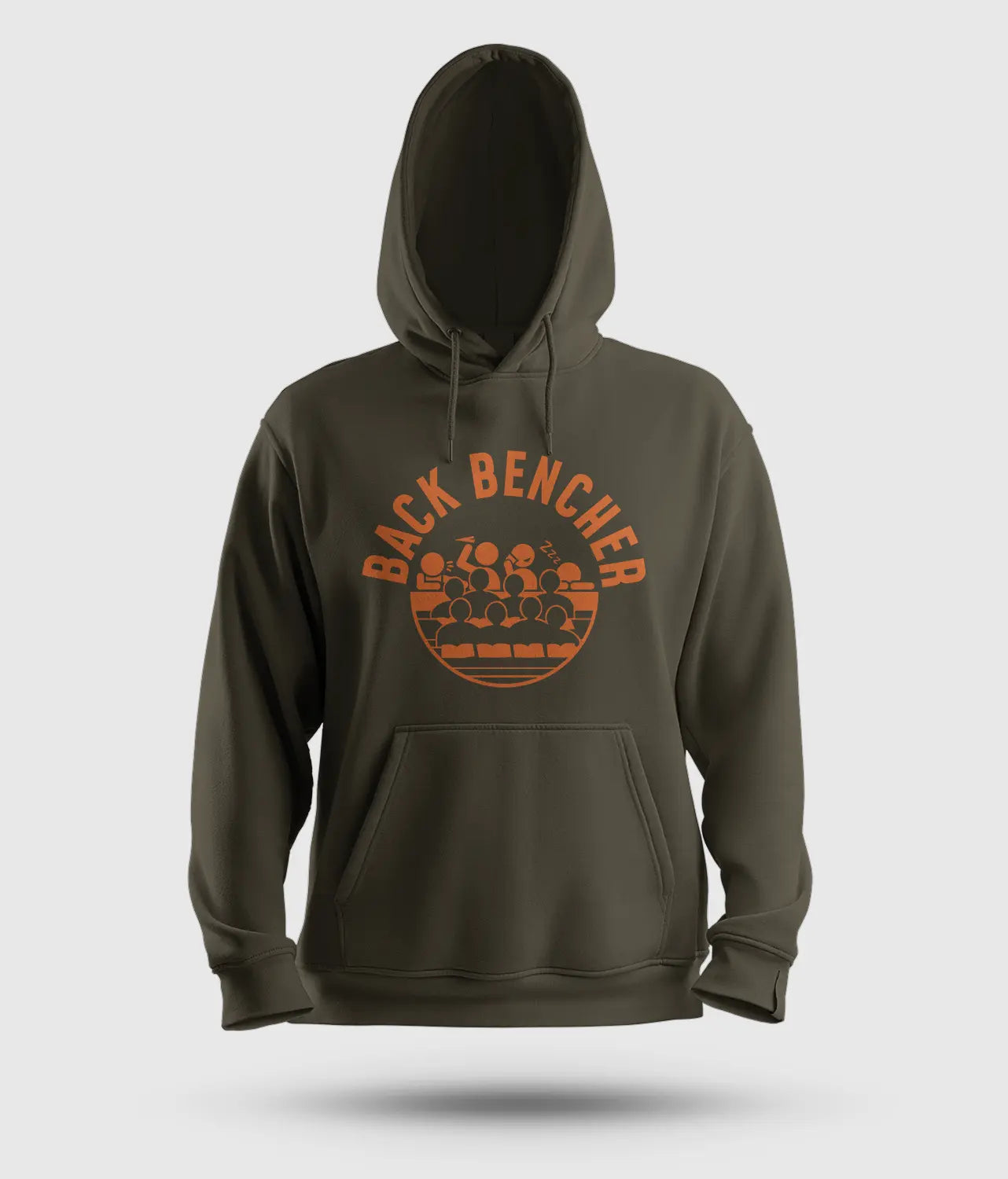 Back Bencher Men/Unisex Hoodie in Olive Green Color