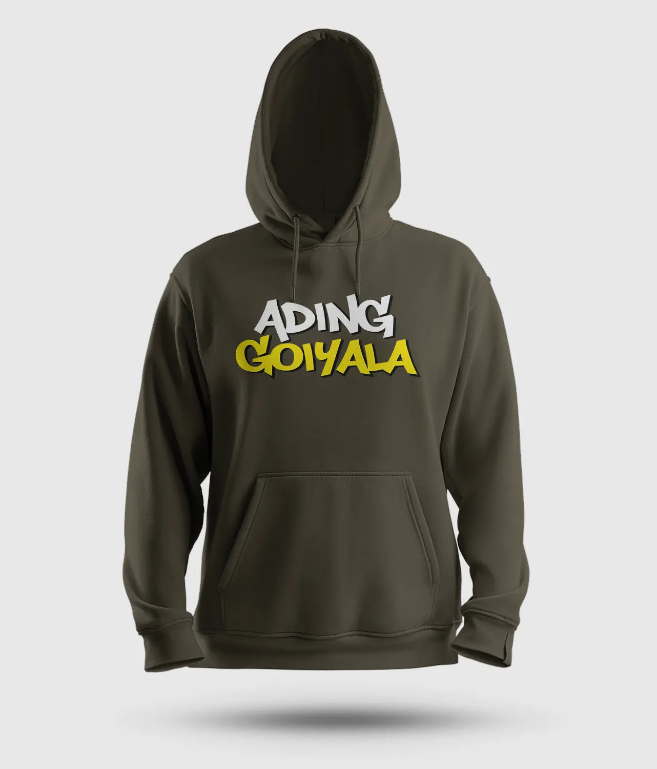 Ading Goiyala Men/Unisex Hoodie in Olive Green Color