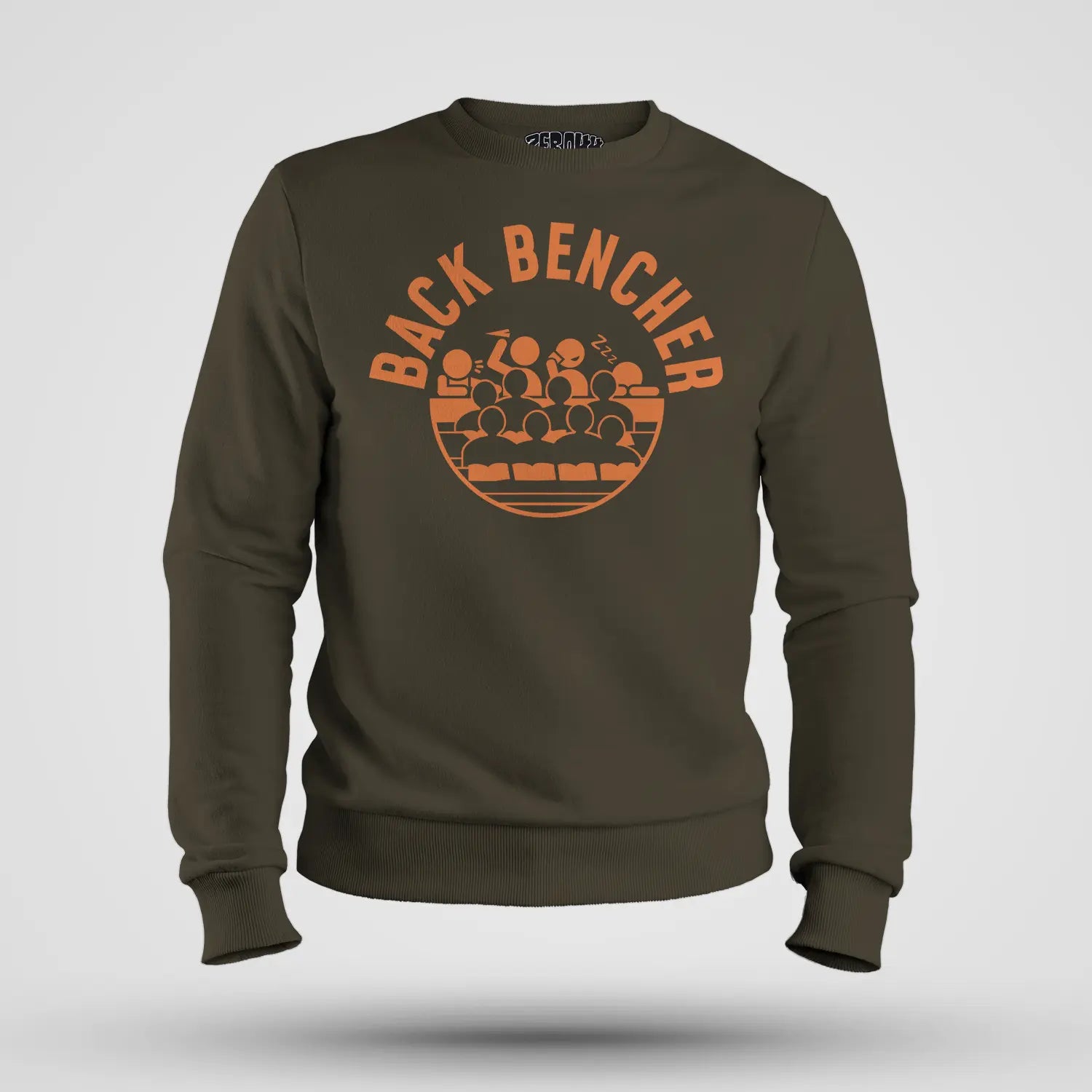 Back Bencher Men/Unisex Sweatshirt in Olive Green Color
