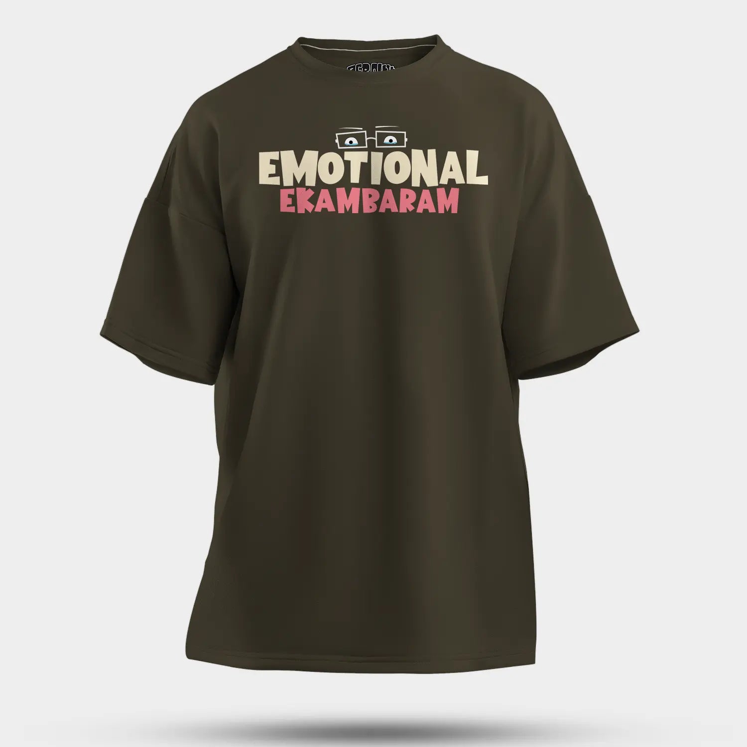 Emotional Ekambaram Men/Unisex Oversized T-Shirt in Olive Green Color