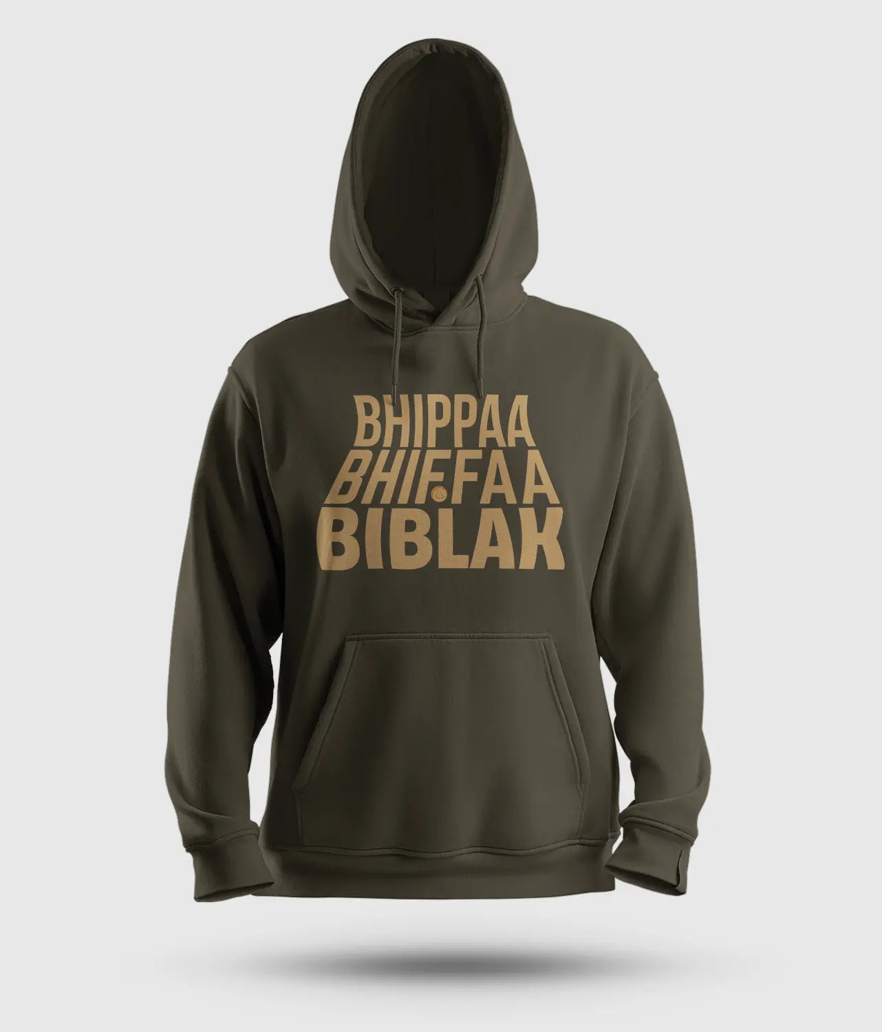 Bhippa Bhiffa Biblak Men/Unisex Hoodie in Olive Green Color