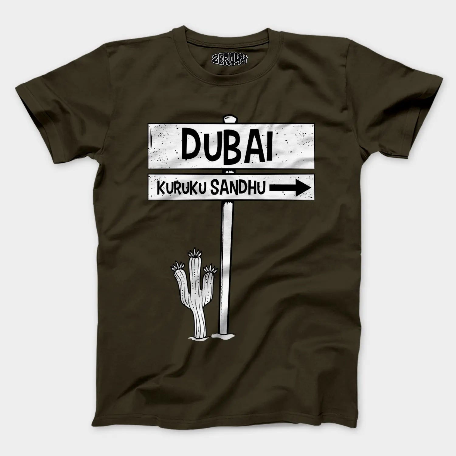 Dubai Kuruku Sandhu Men/Unisex T-Shirt in Olive Green Color