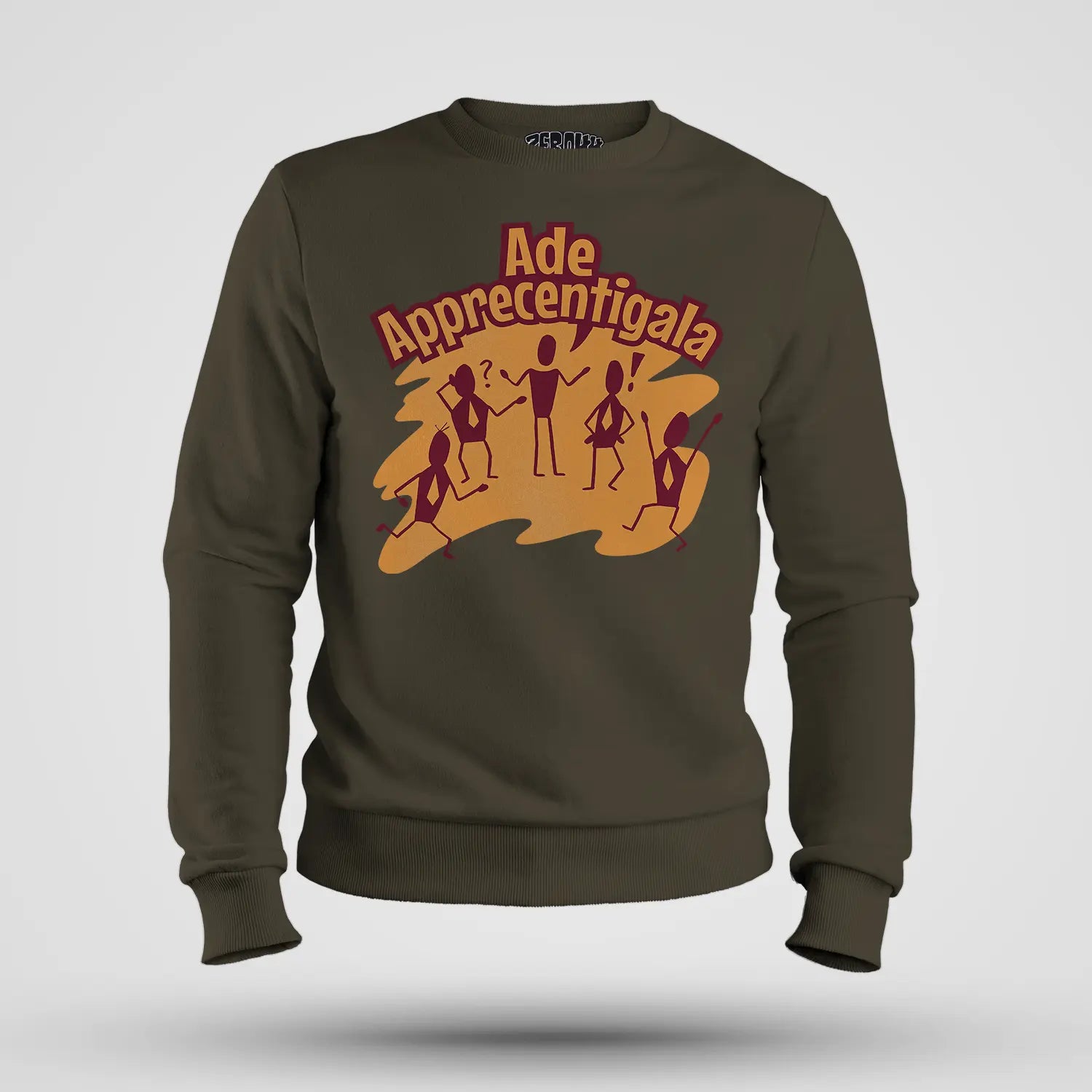 Ade Apprecentingala Men/Unisex Sweatshirt in Olive Green Color
