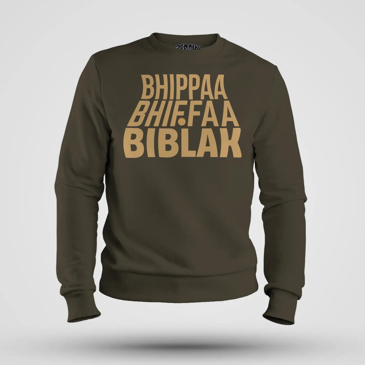 Bhippa Bhiffa Biblak Men/Unisex Sweatshirt in Olive Green Color