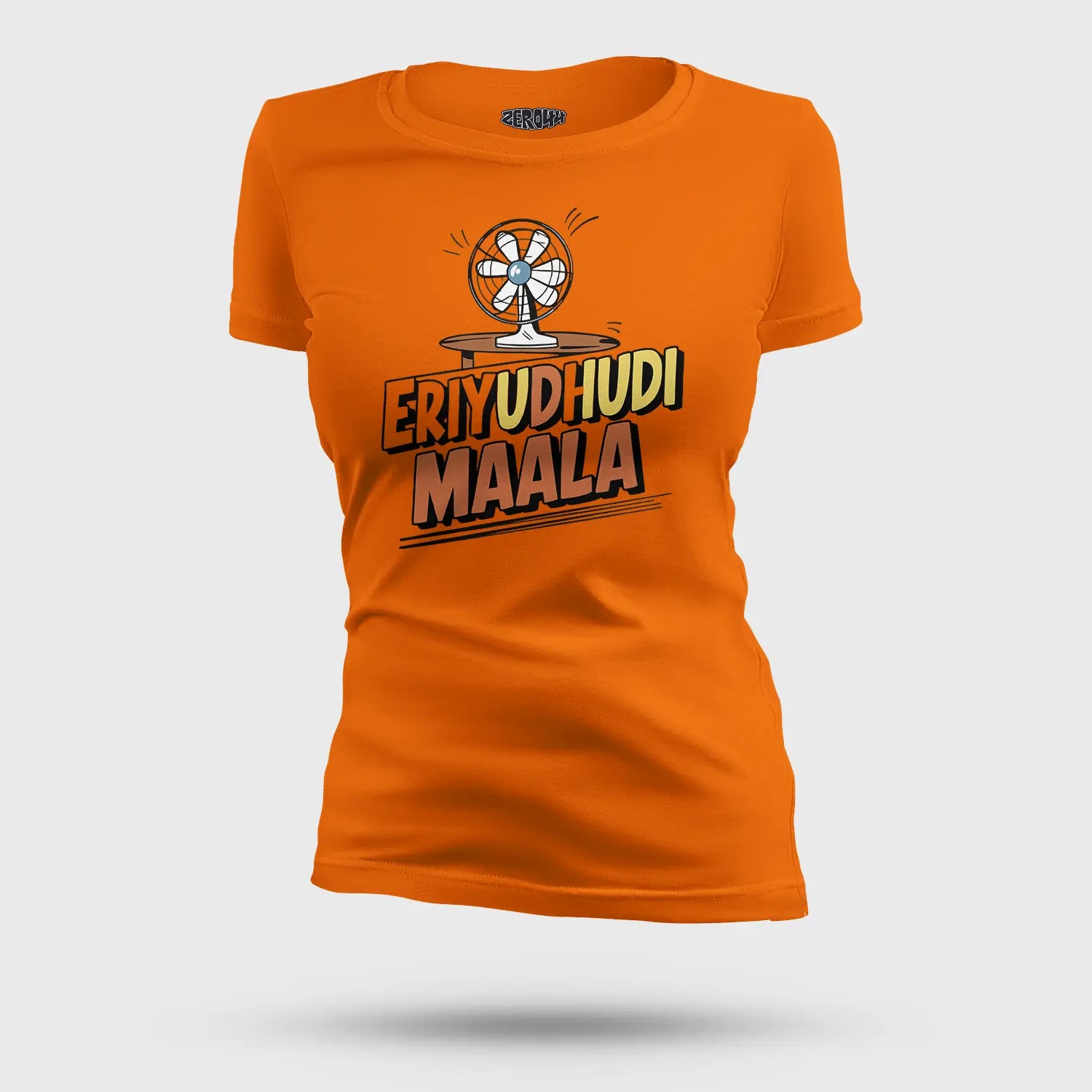 Eriyudhudi Maala Women's T-Shirt in Orange Color