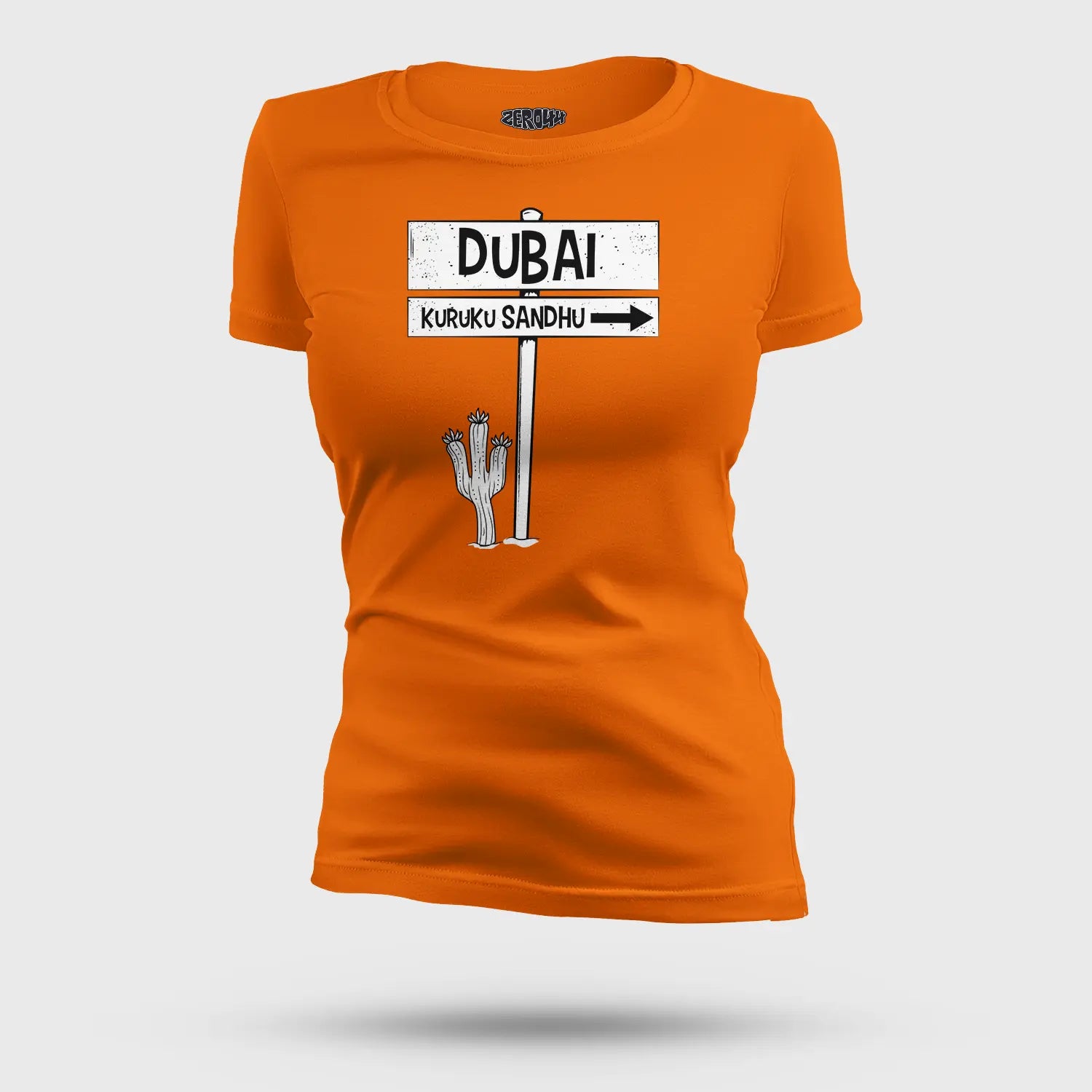 Dubai Kuruku Sandhu Women's T-Shirt in Orange Color