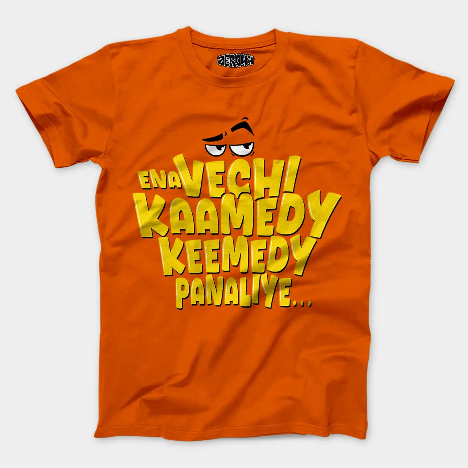 Ena Vechi Kaamedy Keemady Panaliye Men/Unisex T-Shirt in Orange Color