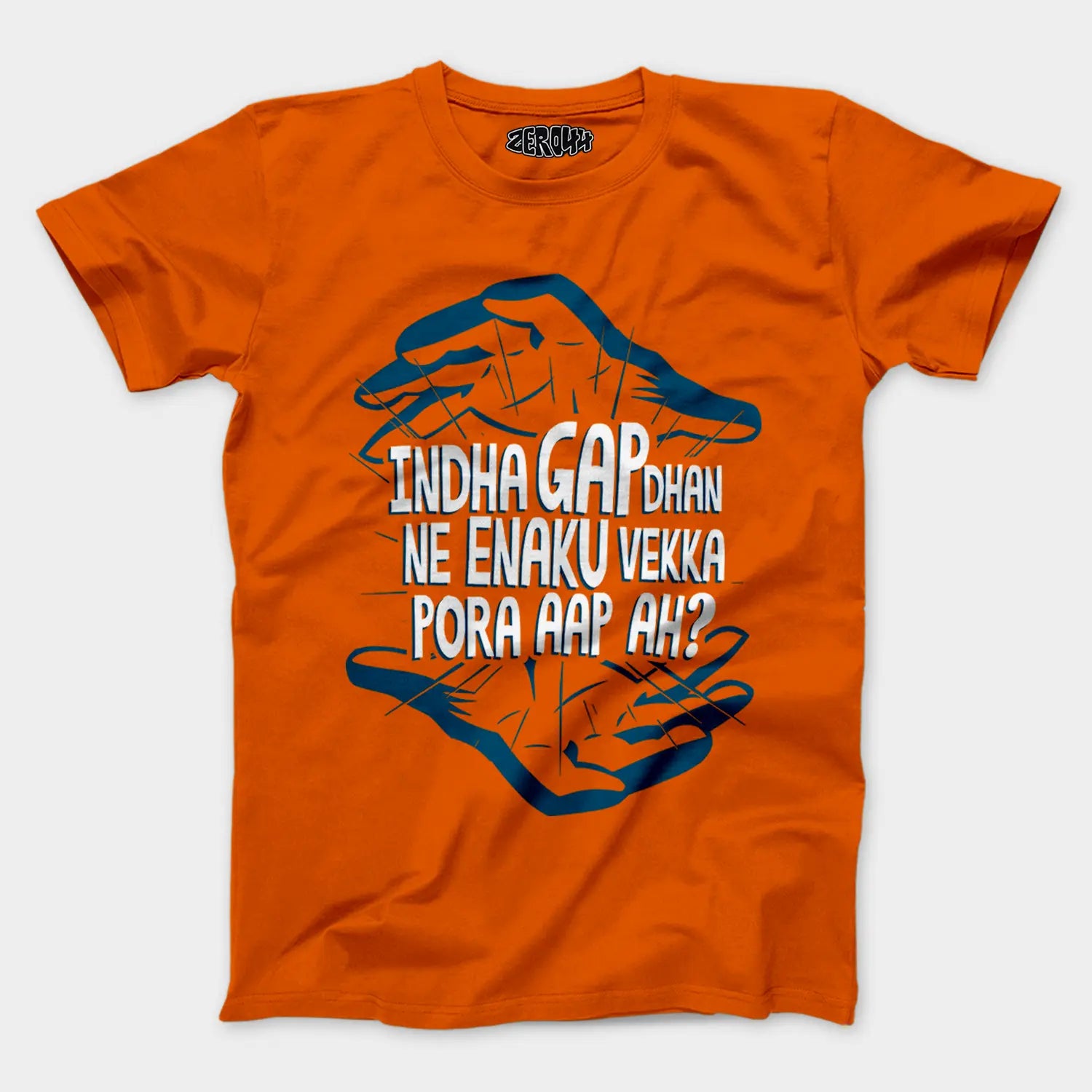 Indha Gap Dhan Ne Enaku Vekka Pora Aap Ah? Men/Unisex T-Shirt in Orange Color