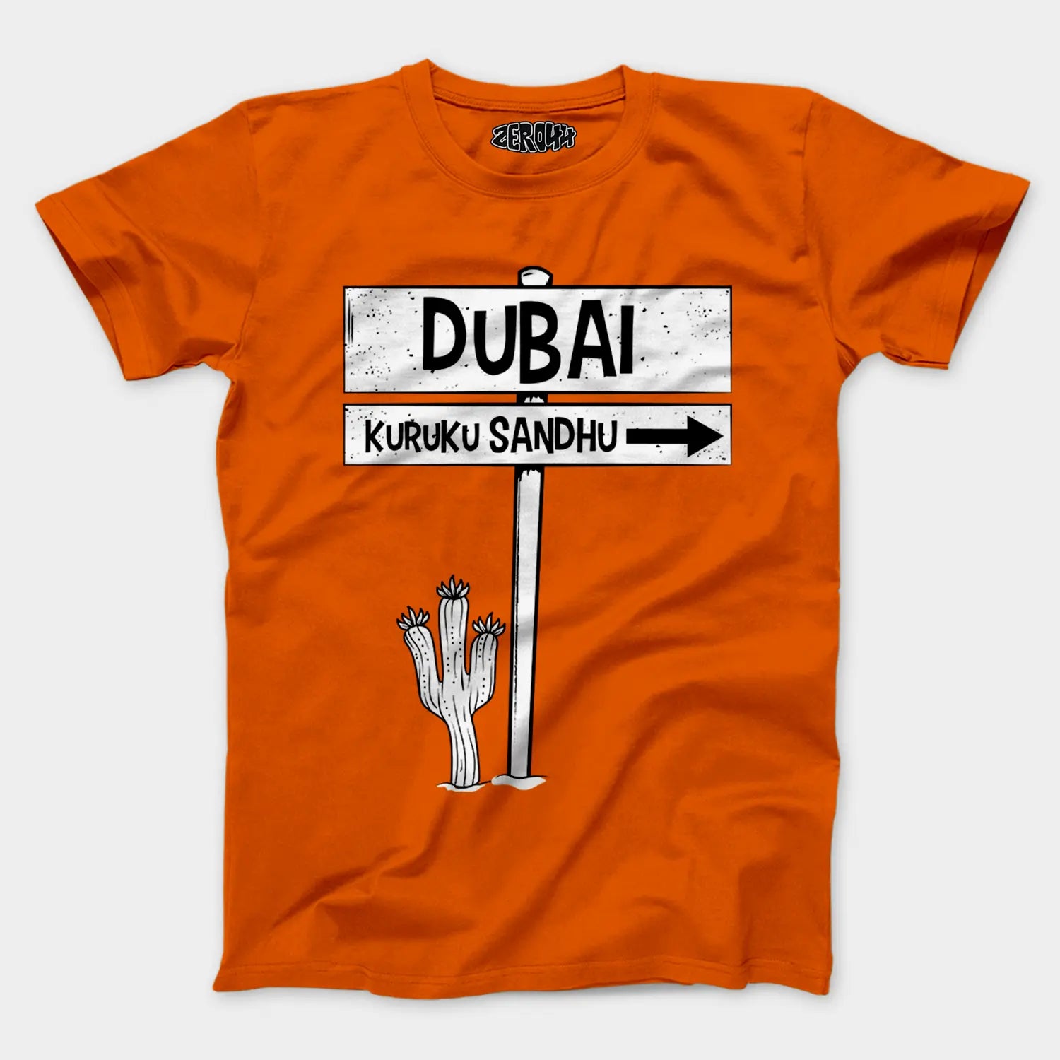Dubai Kuruku Sandhu Men/Unisex T-Shirt in Orange Color