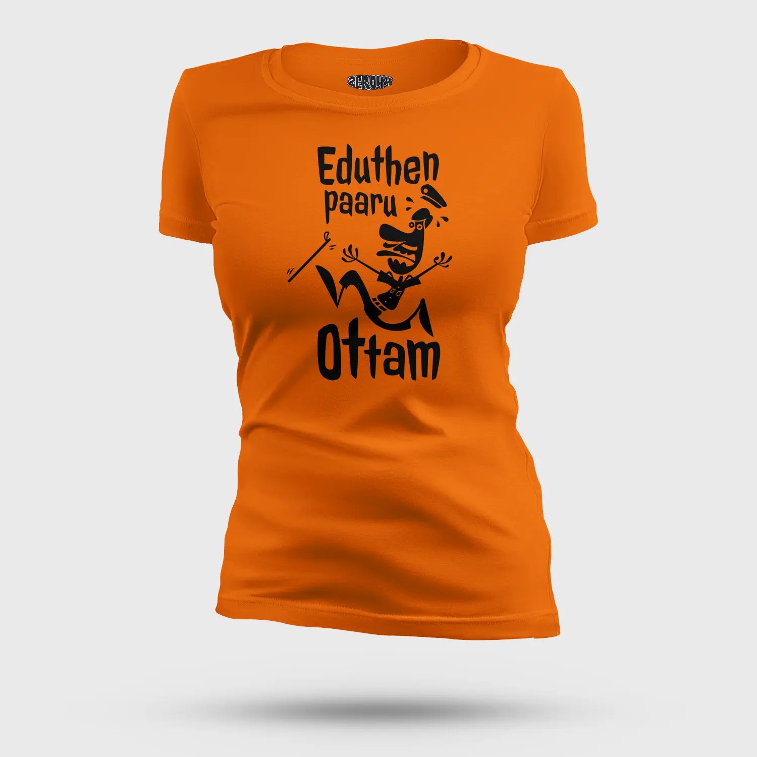 Eduthen Paaru Ottam Women's T-Shirt in Orange Color