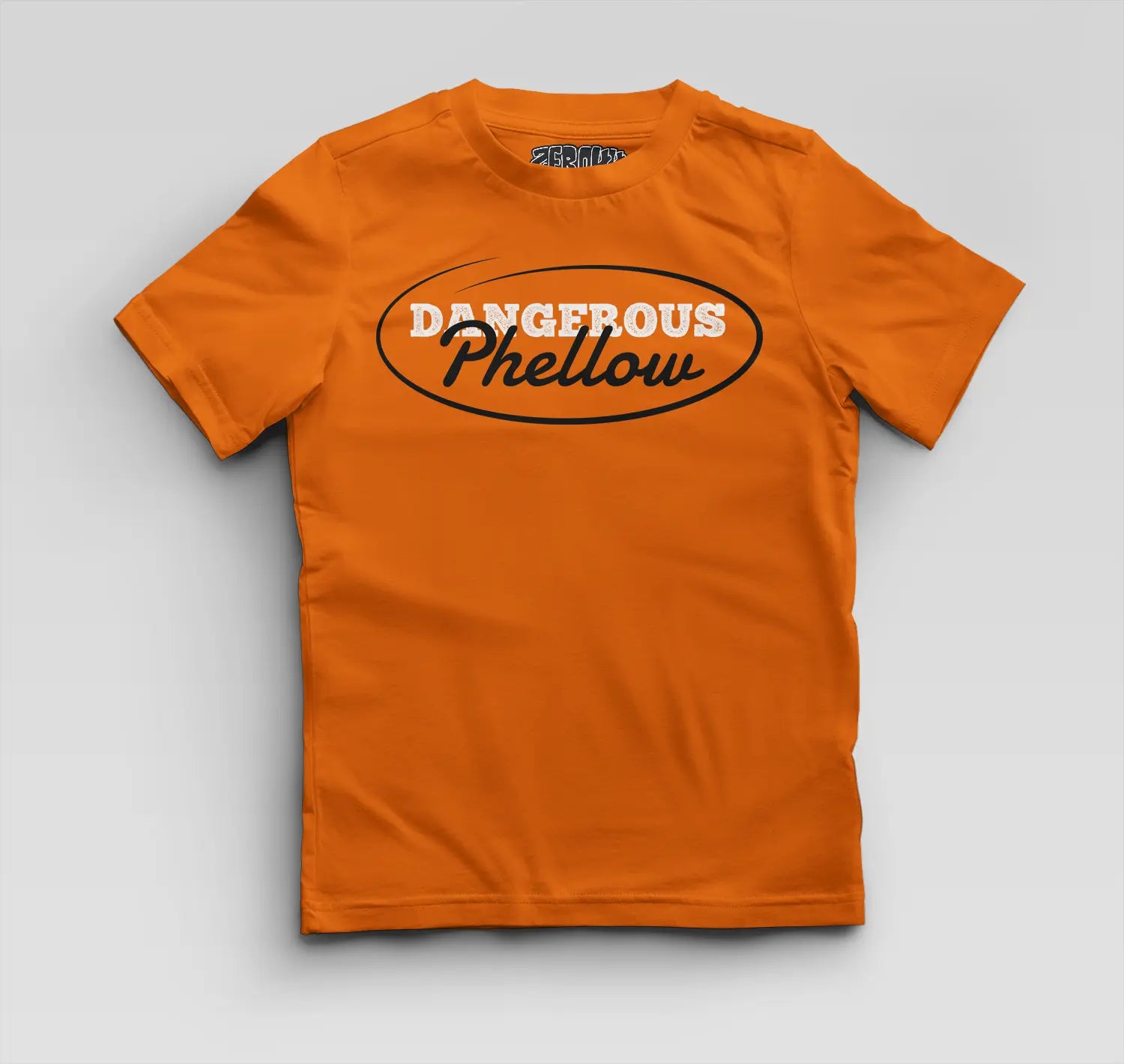 Dangerous Phellow Boys Round Neck T-Shirt in Orange Color