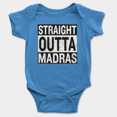 Straight Outta Madras Onesie/Romper in Orchid Blue Color