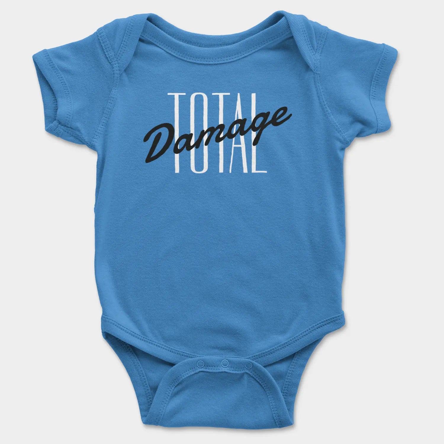 Total Damage Onesie/Romper in Orchid Blue Color