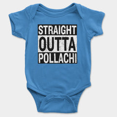 Straight Outta Pollachi Onesie/Romper in Orchid Blue Color