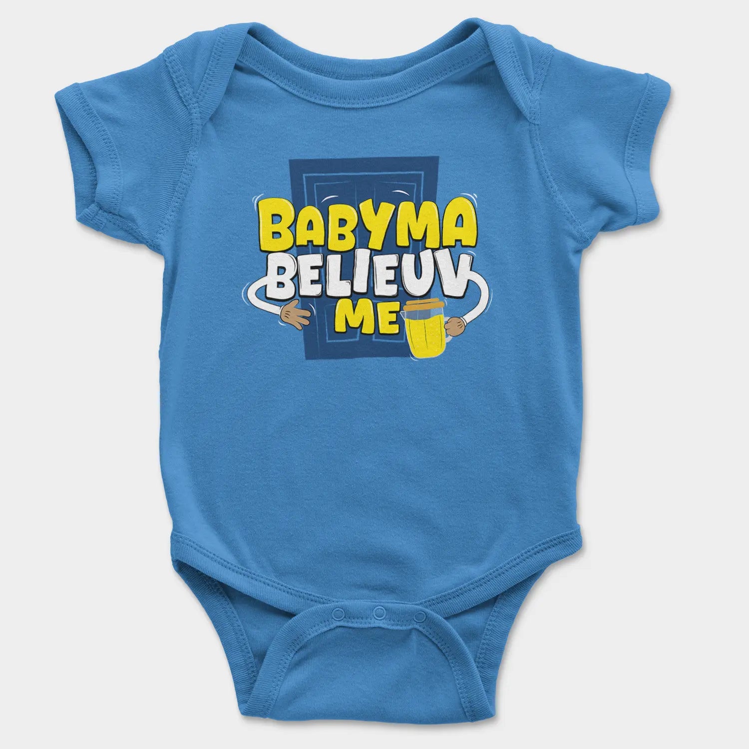 Babyma Belieuv Me Onesie/Romper in Orchid Blue Color
