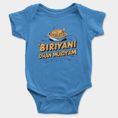 Biriyani Dhan Mukiyam Onesie/Romper in Orchid Blue Color