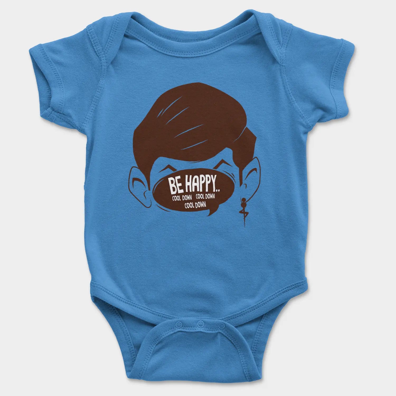 Be Happy Cool Down Cool Down Cool Down Onesie/Romper in Orchid Blue Color