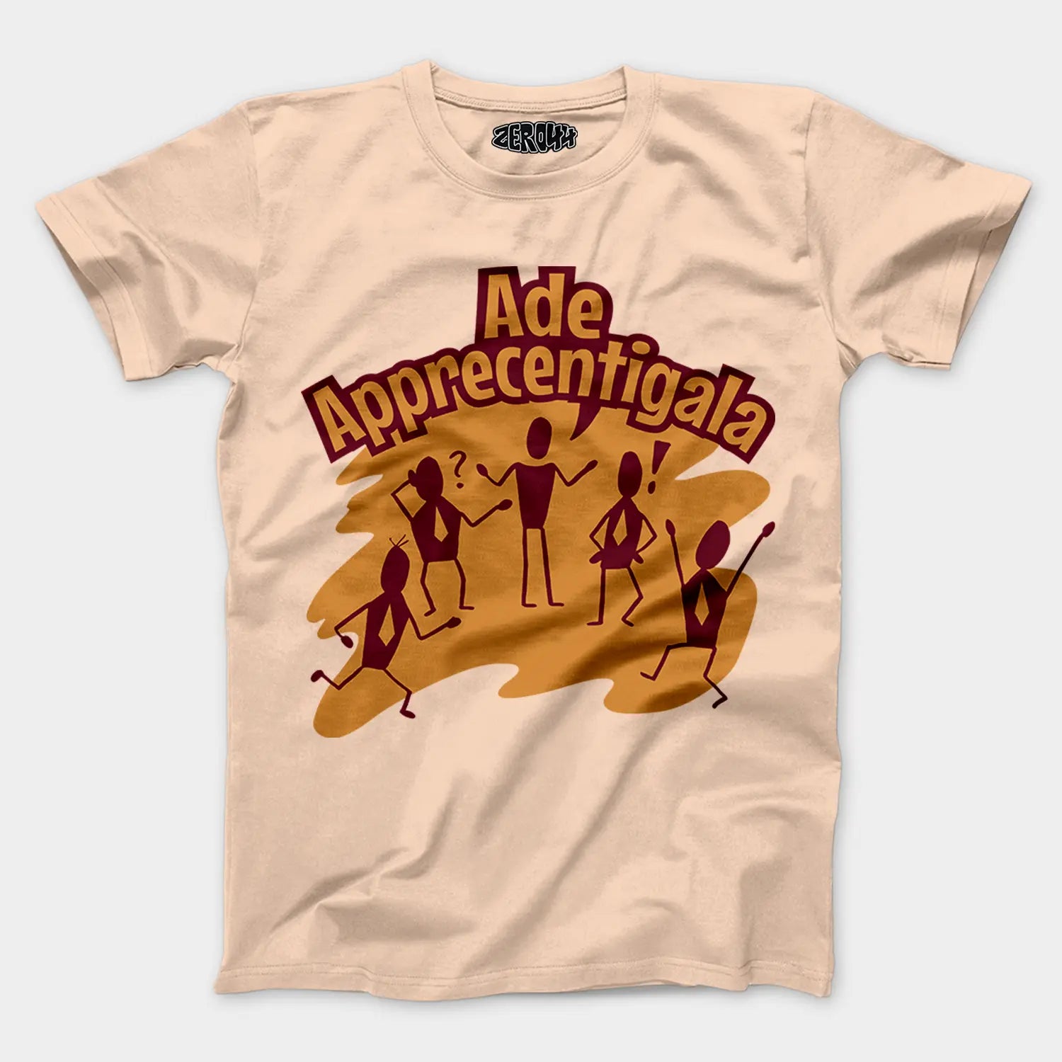 Ade Apprecentingala Men/Unisex T-Shirt in Peach Color