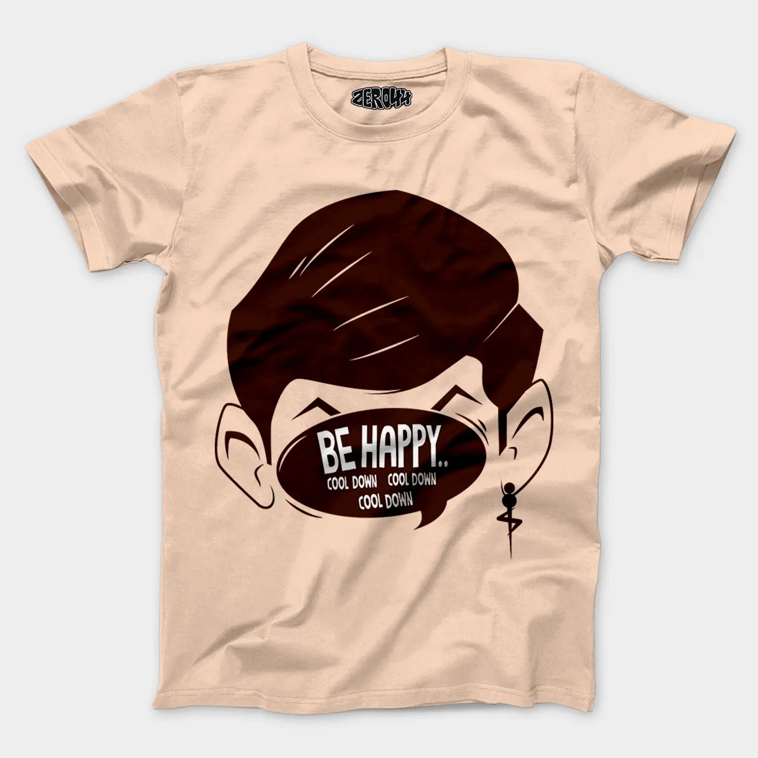 Be Happy Cool Down Cool Down Cool Down Men/Unisex T-Shirt in Peach Color