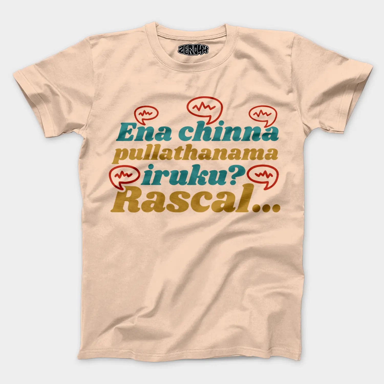 Ena Chinna Pulla Thanama Iruku Rascal Men/Unisex T-Shirt in Peach Color