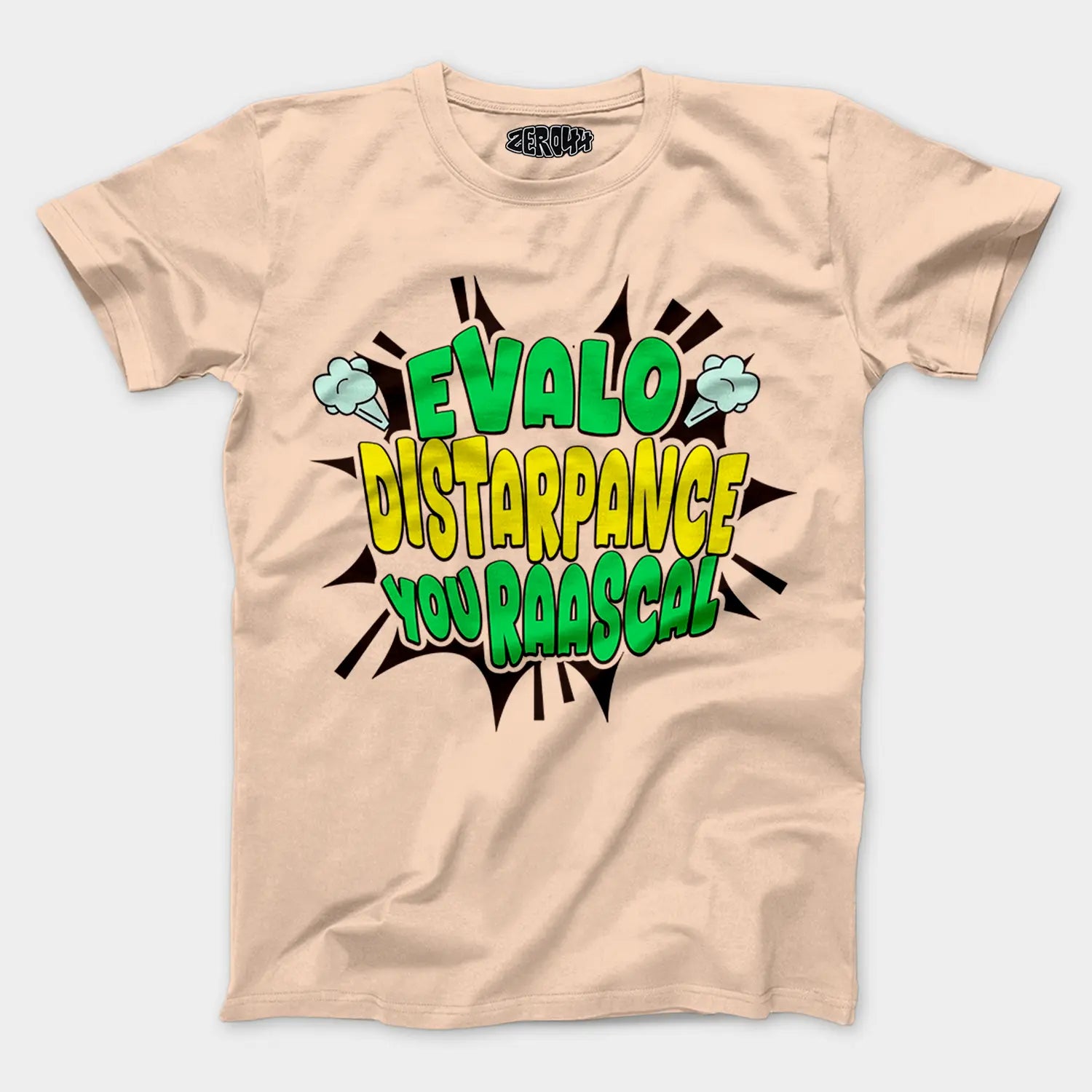Evalo Distarpance You Raascal Men/Unisex T-Shirt in Peach Color
