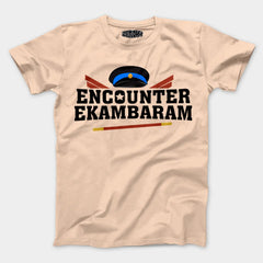 Encounter Ekambaram Men/Unisex T-Shirt in Peach Color