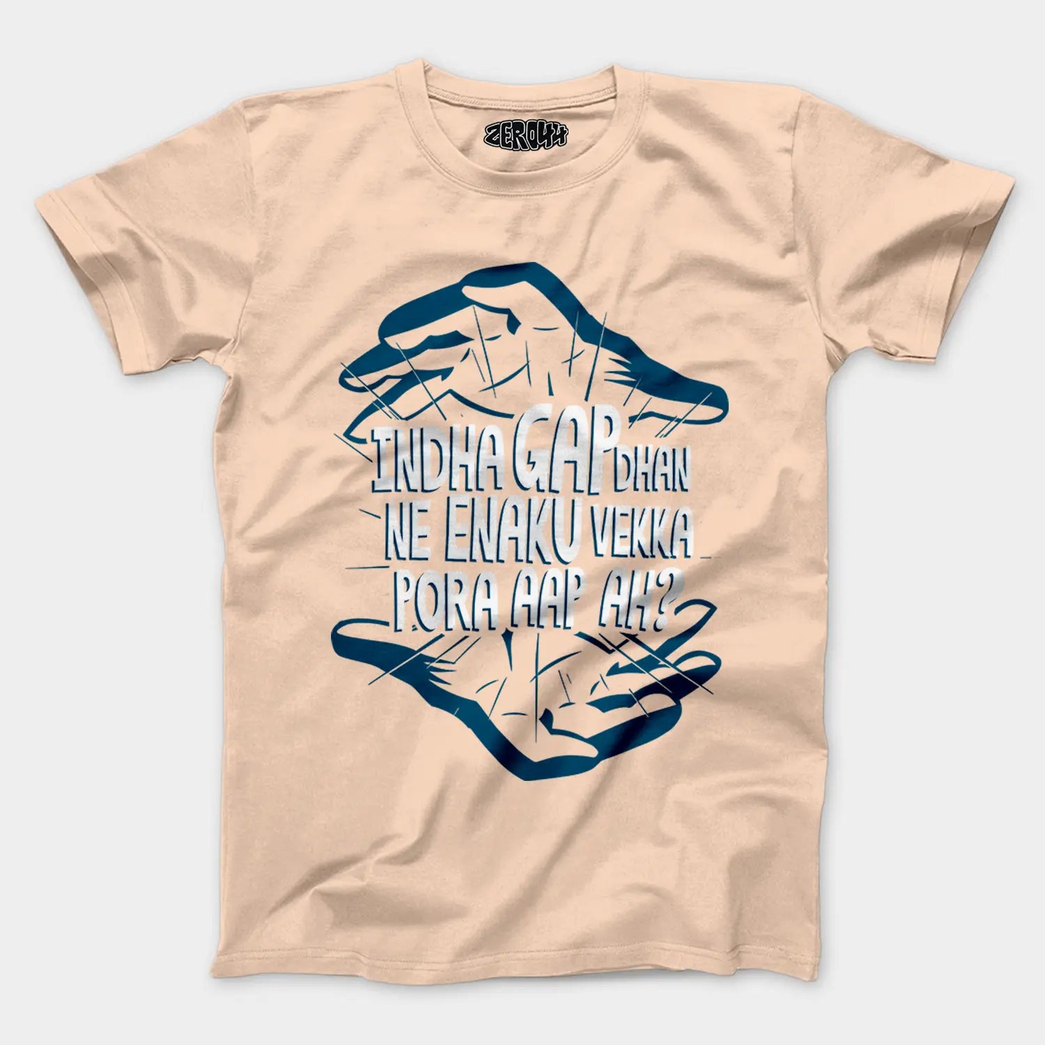 Indha Gap Dhan Ne Enaku Vekka Pora Aap Ah? Men/Unisex T-Shirt in Peach Color