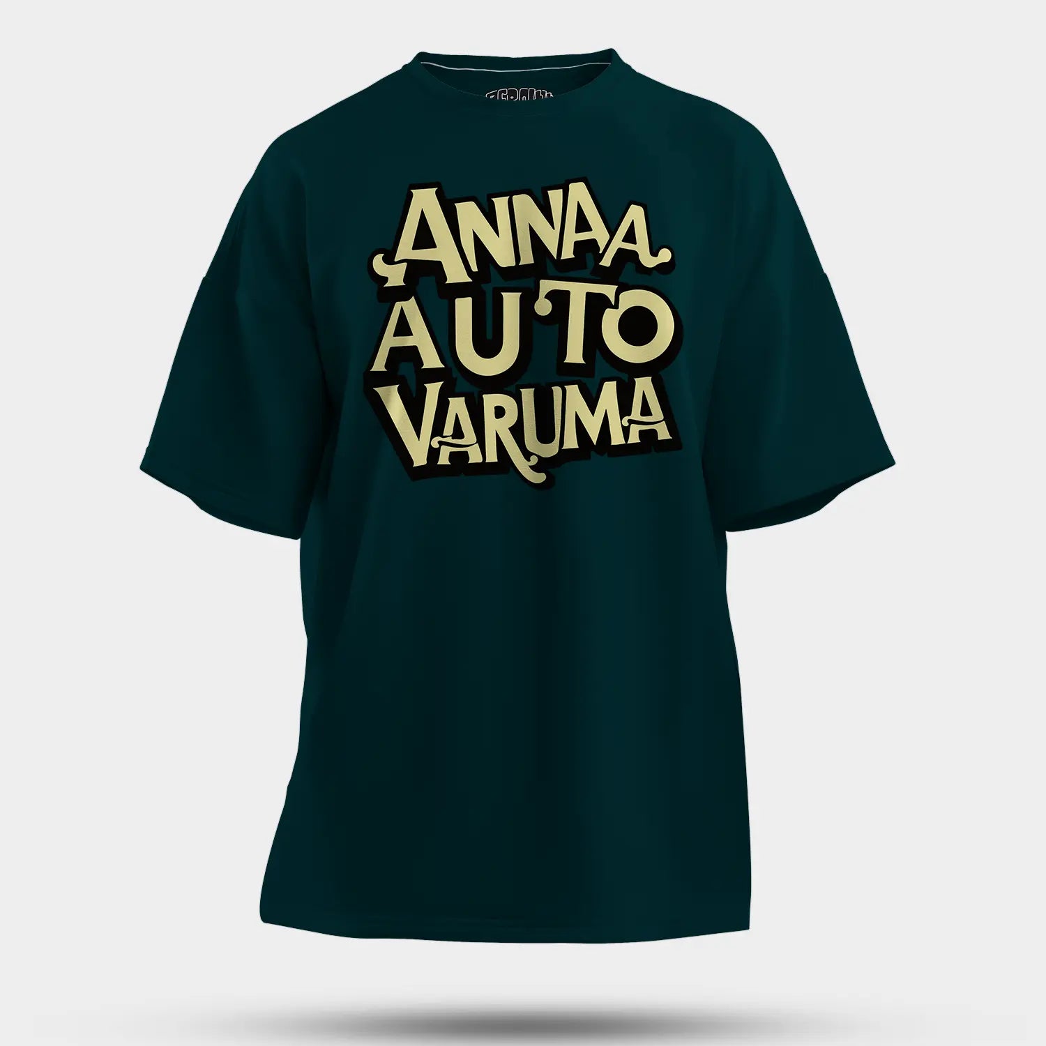 Anna Auto Varuma Men/Unisex Oversized T-Shirt in Petrol Blue Color