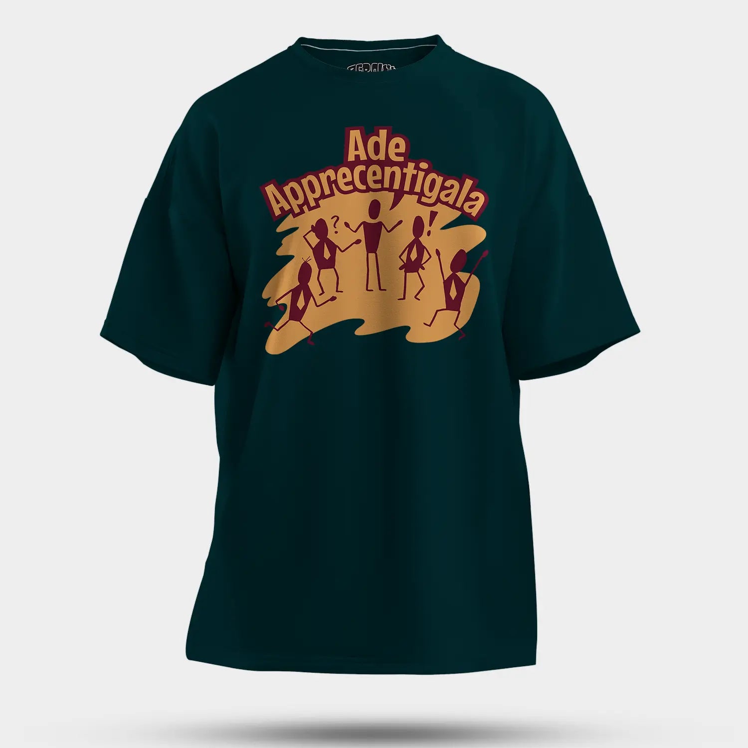 Ade Apprecentingala Men/Unisex Oversized T-Shirt in Petrol Blue Color